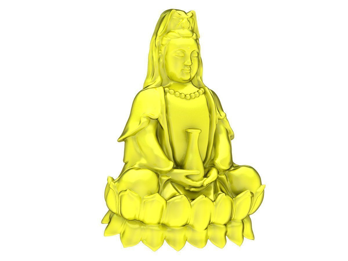 Hollow Buddha Pendant 7620A 3D print model_4