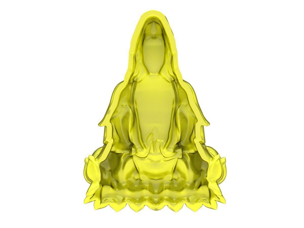 Hollow Buddha Pendant 7620A 3D print model_3
