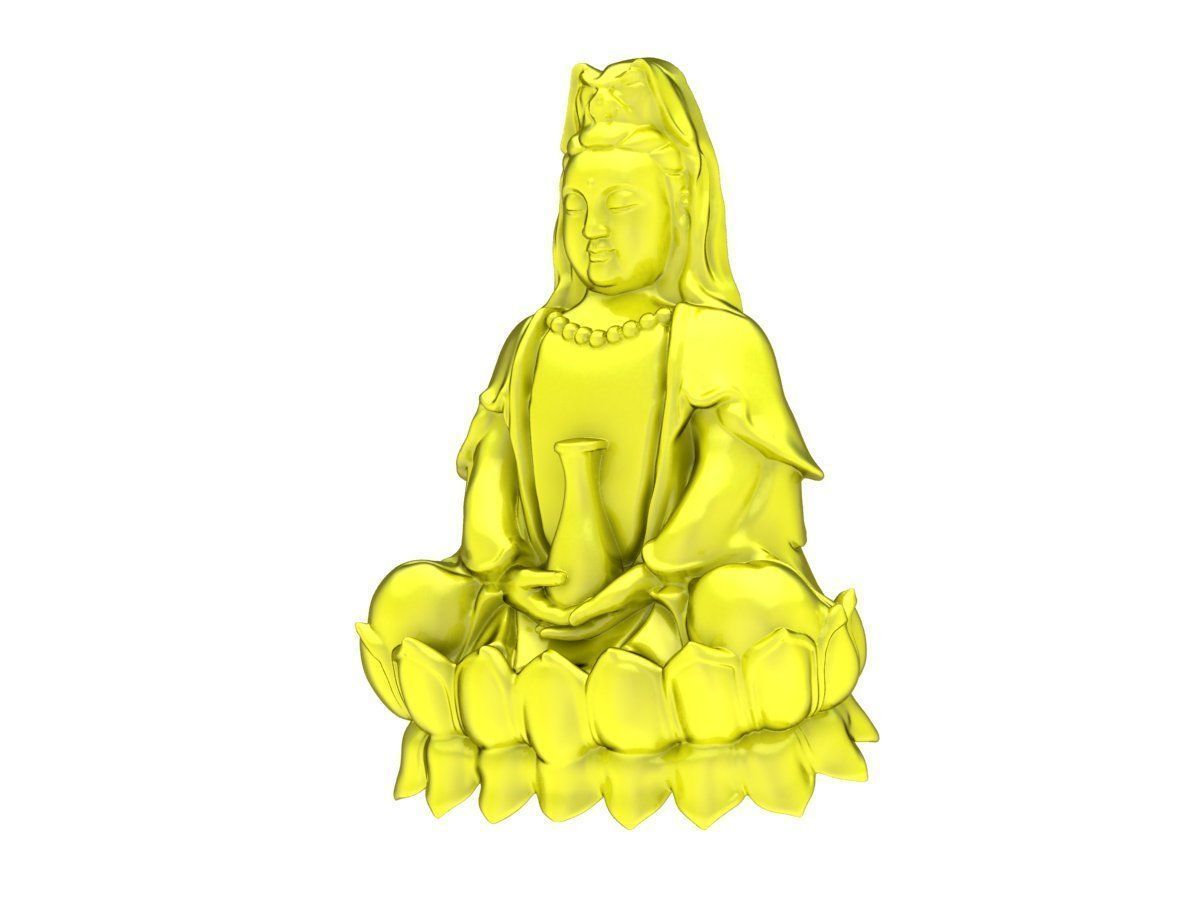 Hollow Buddha Pendant 7620A 3D print model_1