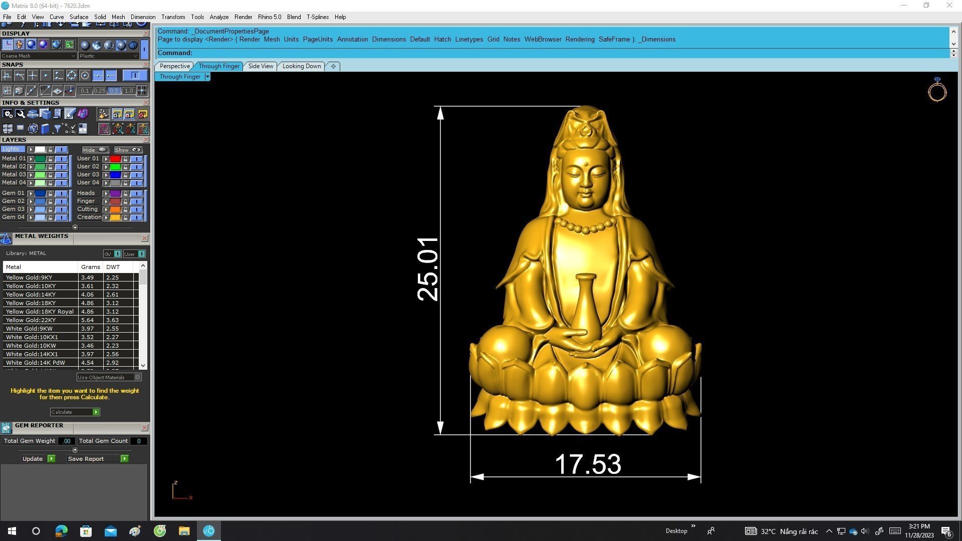 Hollow Buddha Pendant 7620A 3D print model_6