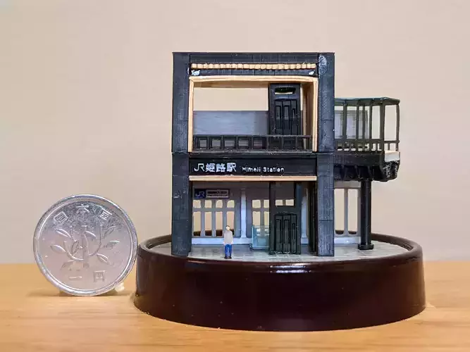 miniature Himeji station
