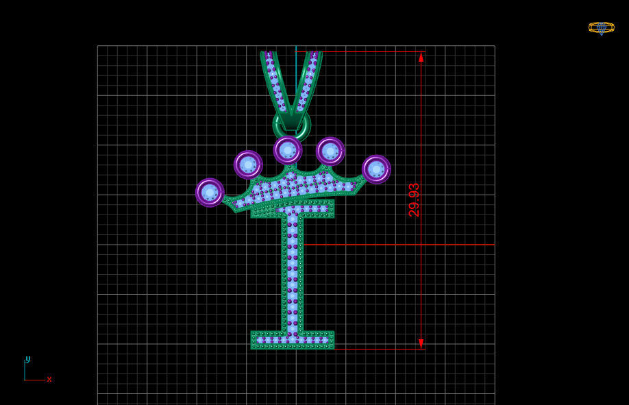 I letter pendant 3D print model_18