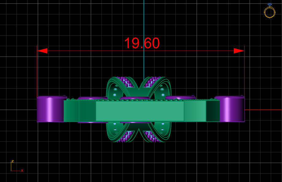 I letter pendant 3D print model_14