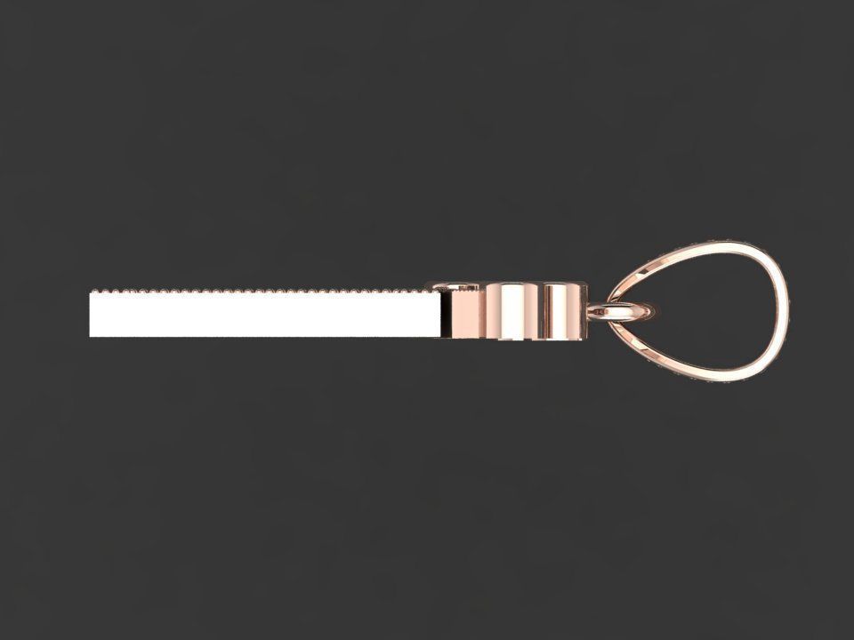 I letter pendant 3D print model_8