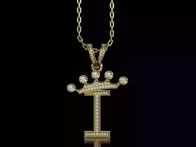 I letter pendant 3D print model