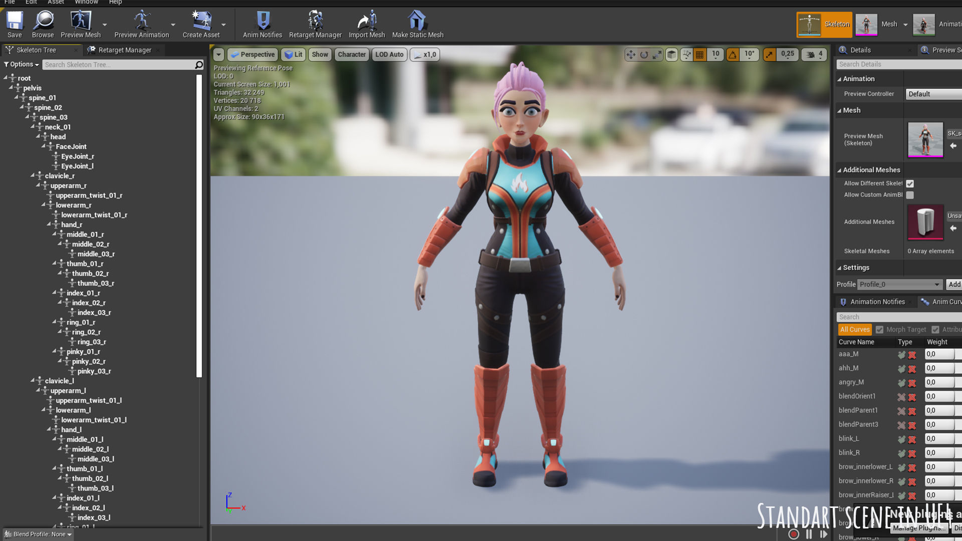 Sci Fi girl 1 Low-poly 3D model_20