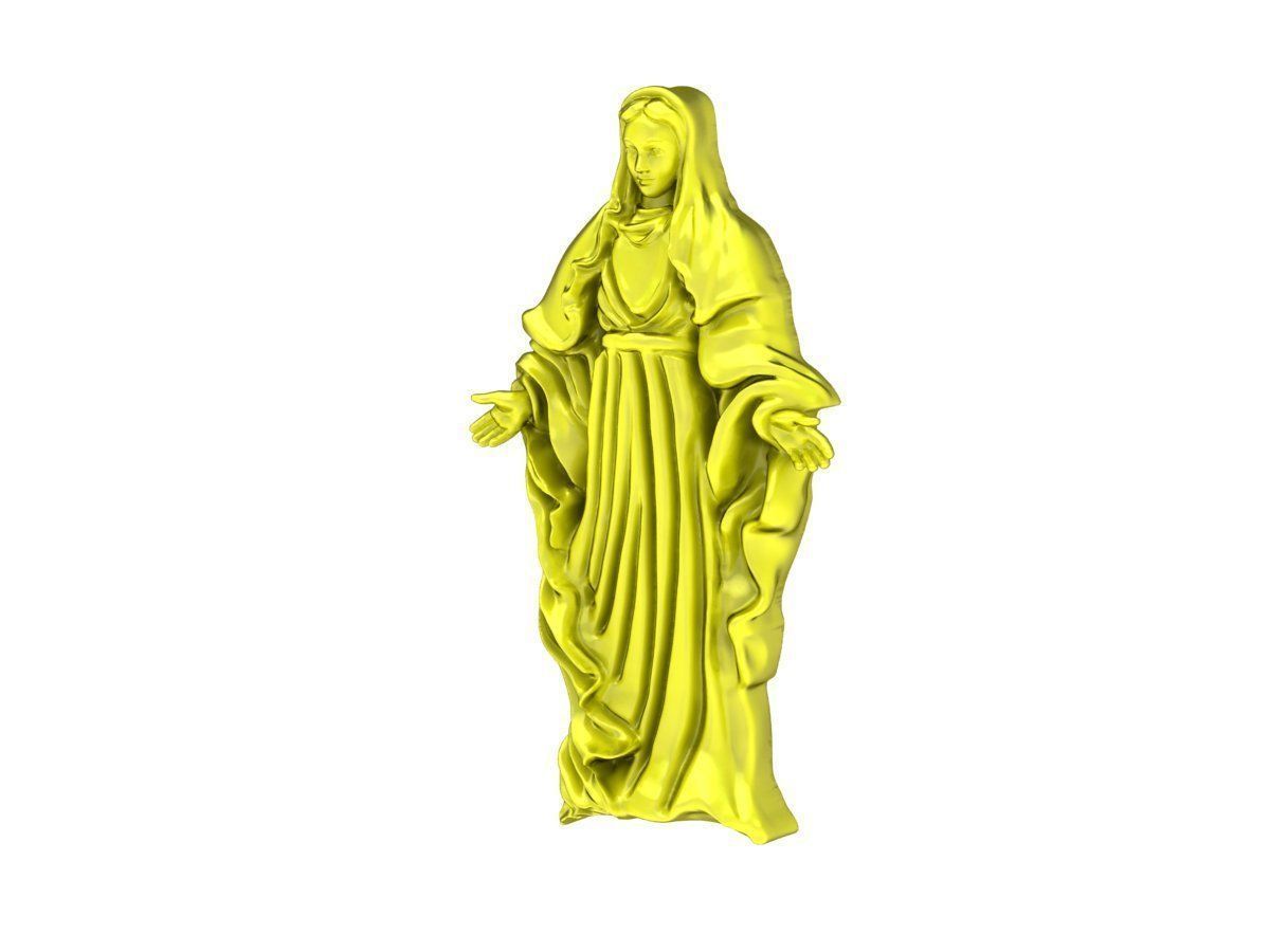 Virgin Mary Pendant Luxury Religious Jewelry 7621A 3D print model_2