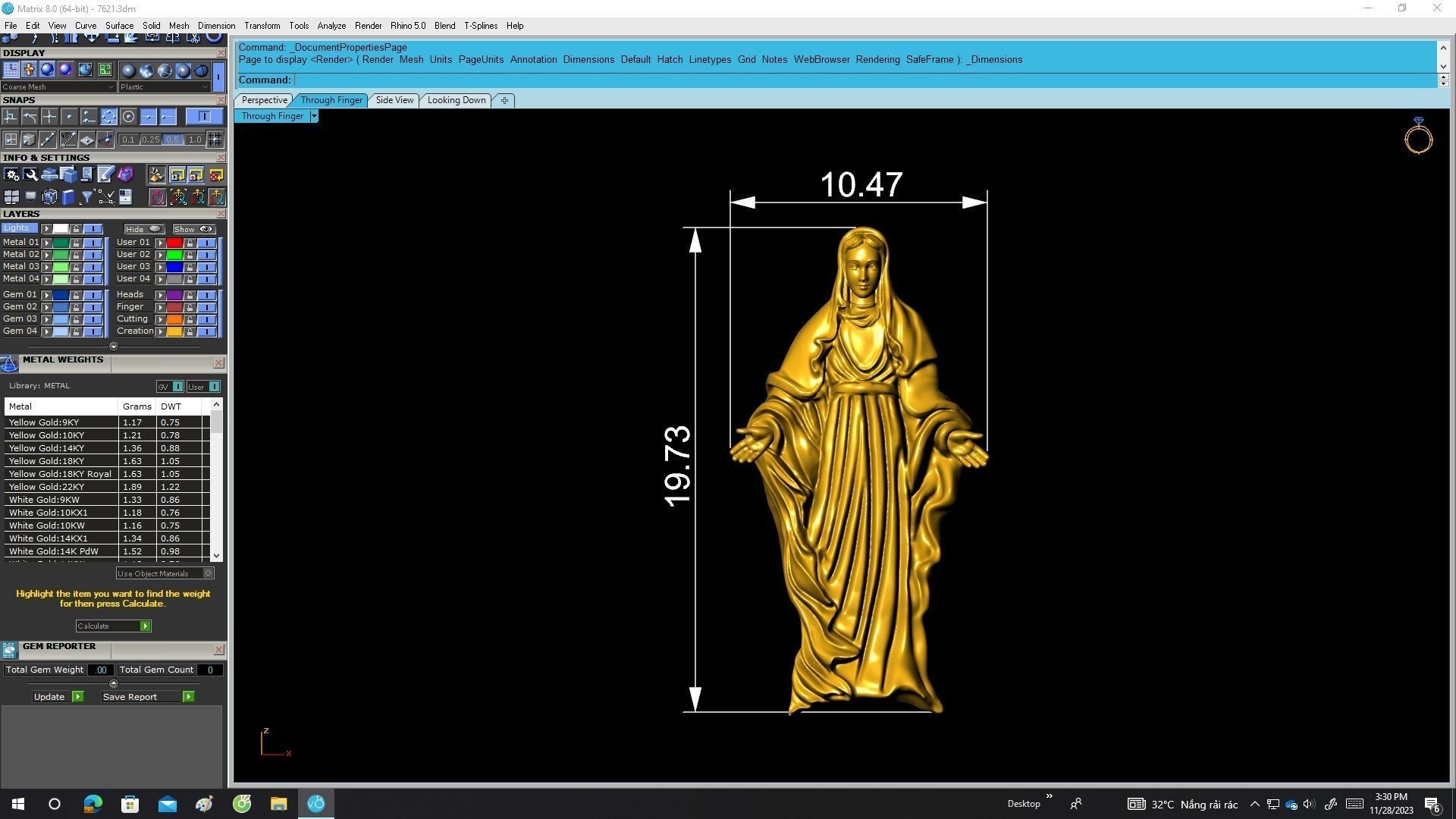 Virgin Mary Pendant Luxury Religious Jewelry 7621A 3D print model_6