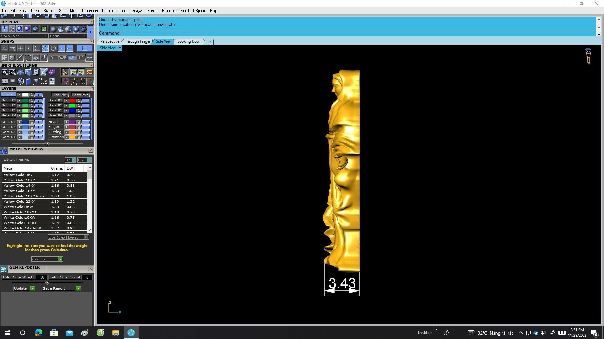 Virgin Mary Pendant Luxury Religious Jewelry 7621A 3D print model_7