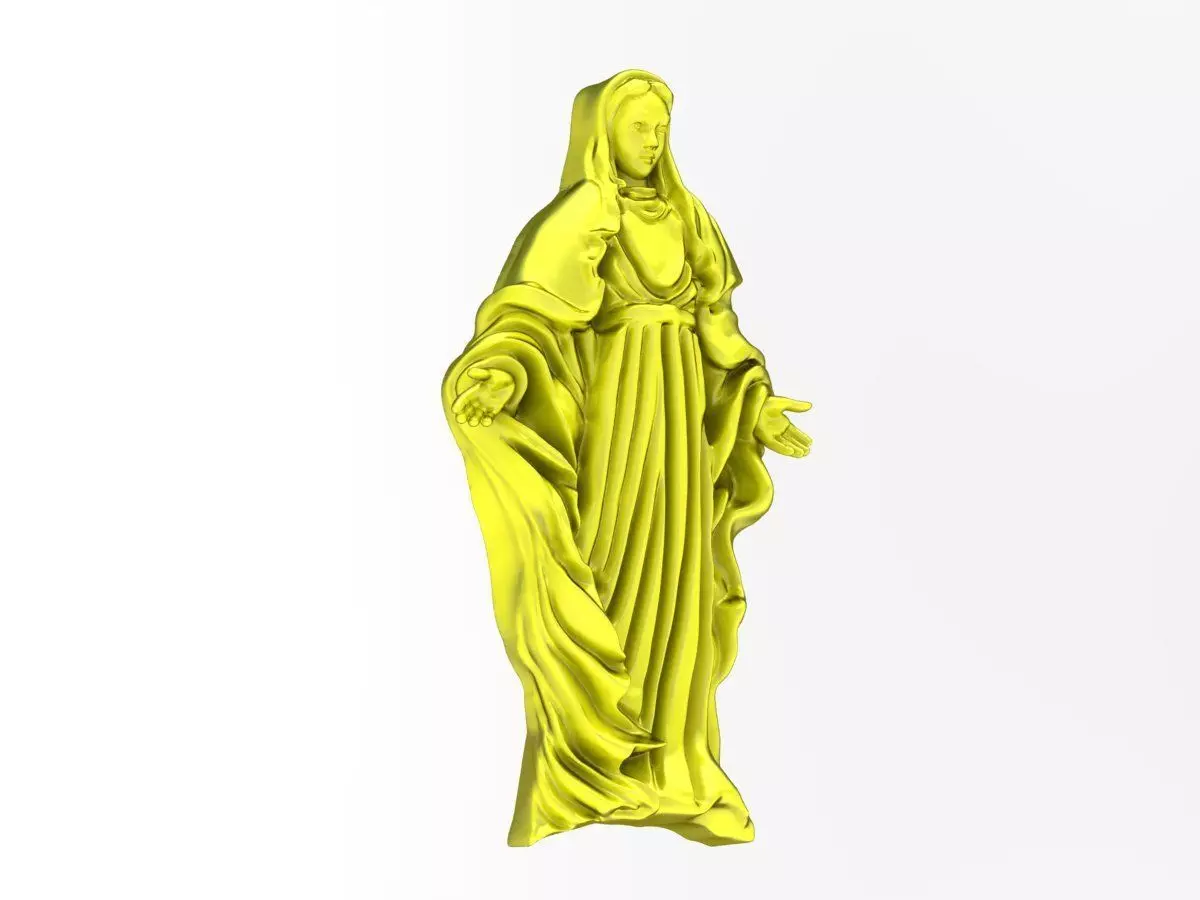 Virgin Mary Pendant Luxury Religious Jewelry 7621A 3D print model_0
