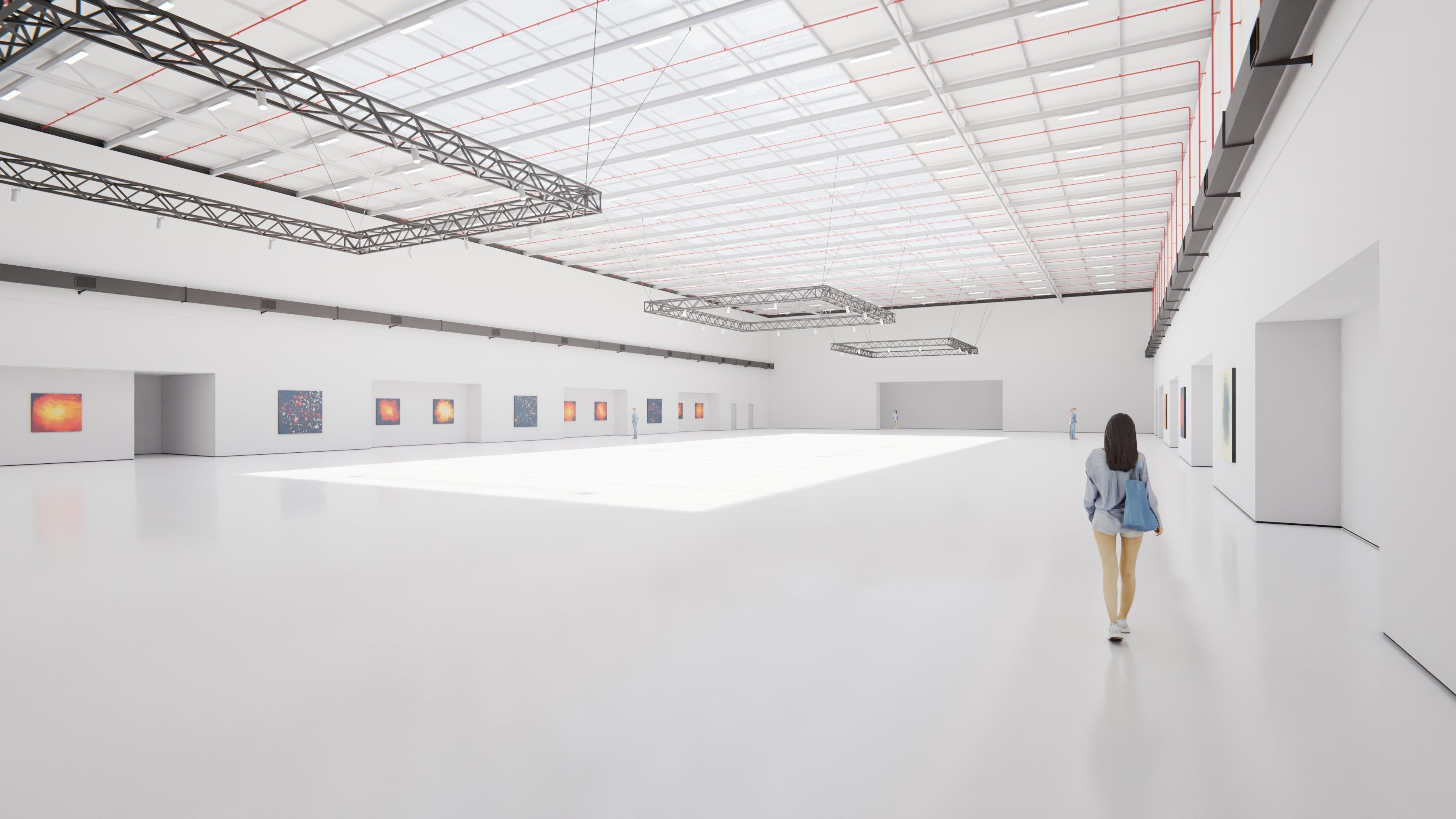 Art Museum Gallery Interior 45 Low-poly 3D model_5