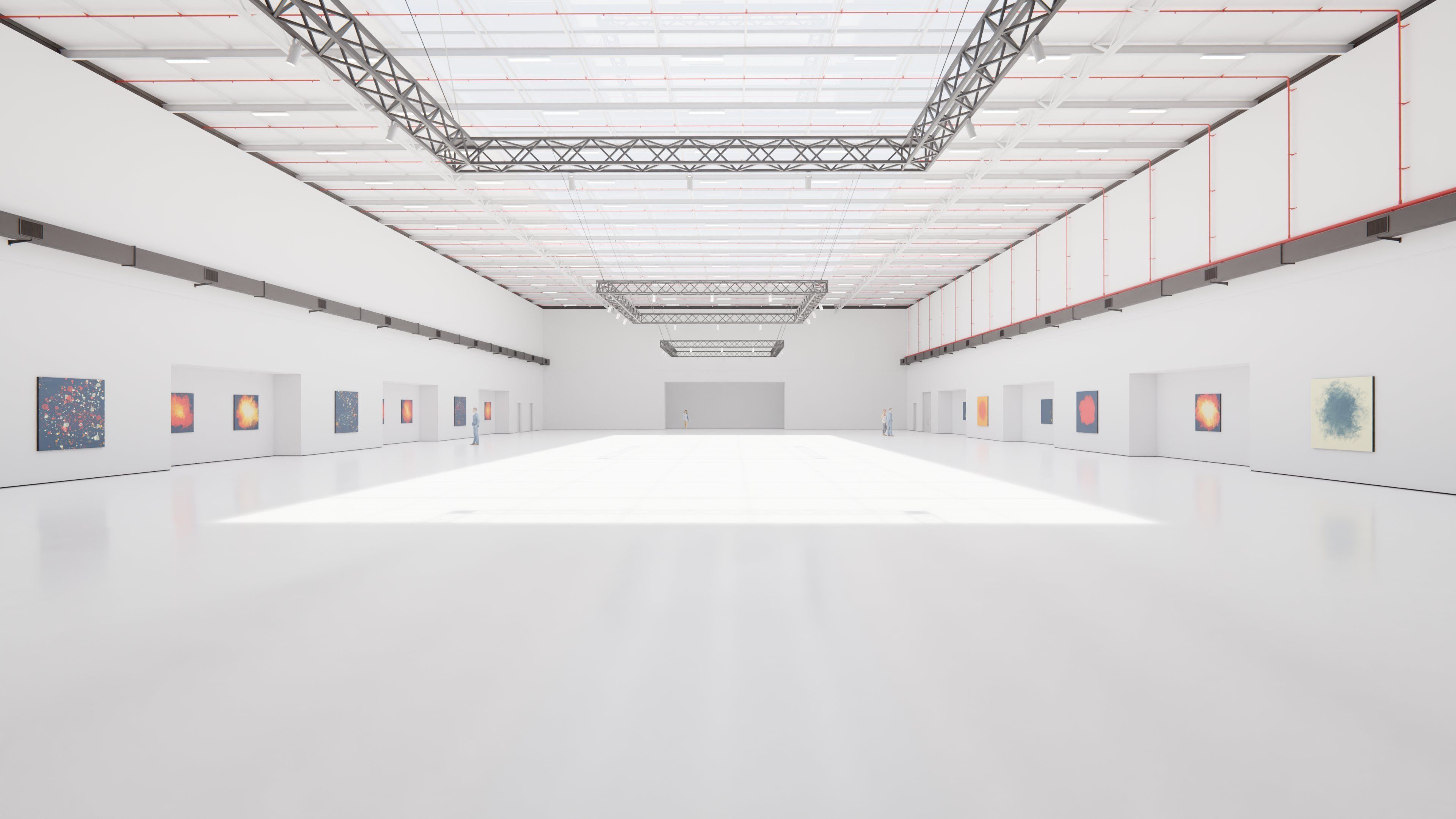 Art Museum Gallery Interior 45 Low-poly 3D model_4