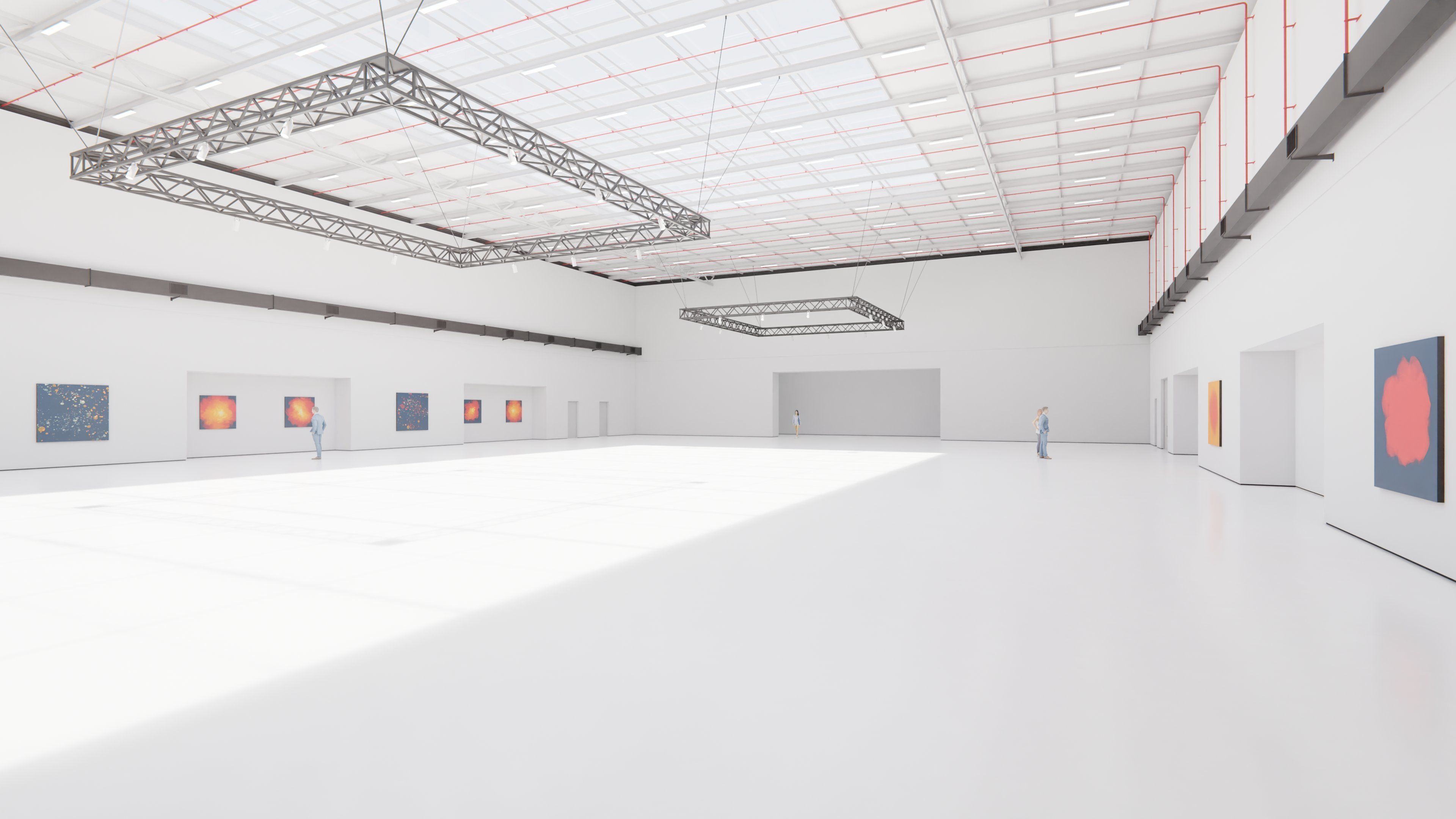 Art Museum Gallery Interior 45 Low-poly 3D model_6