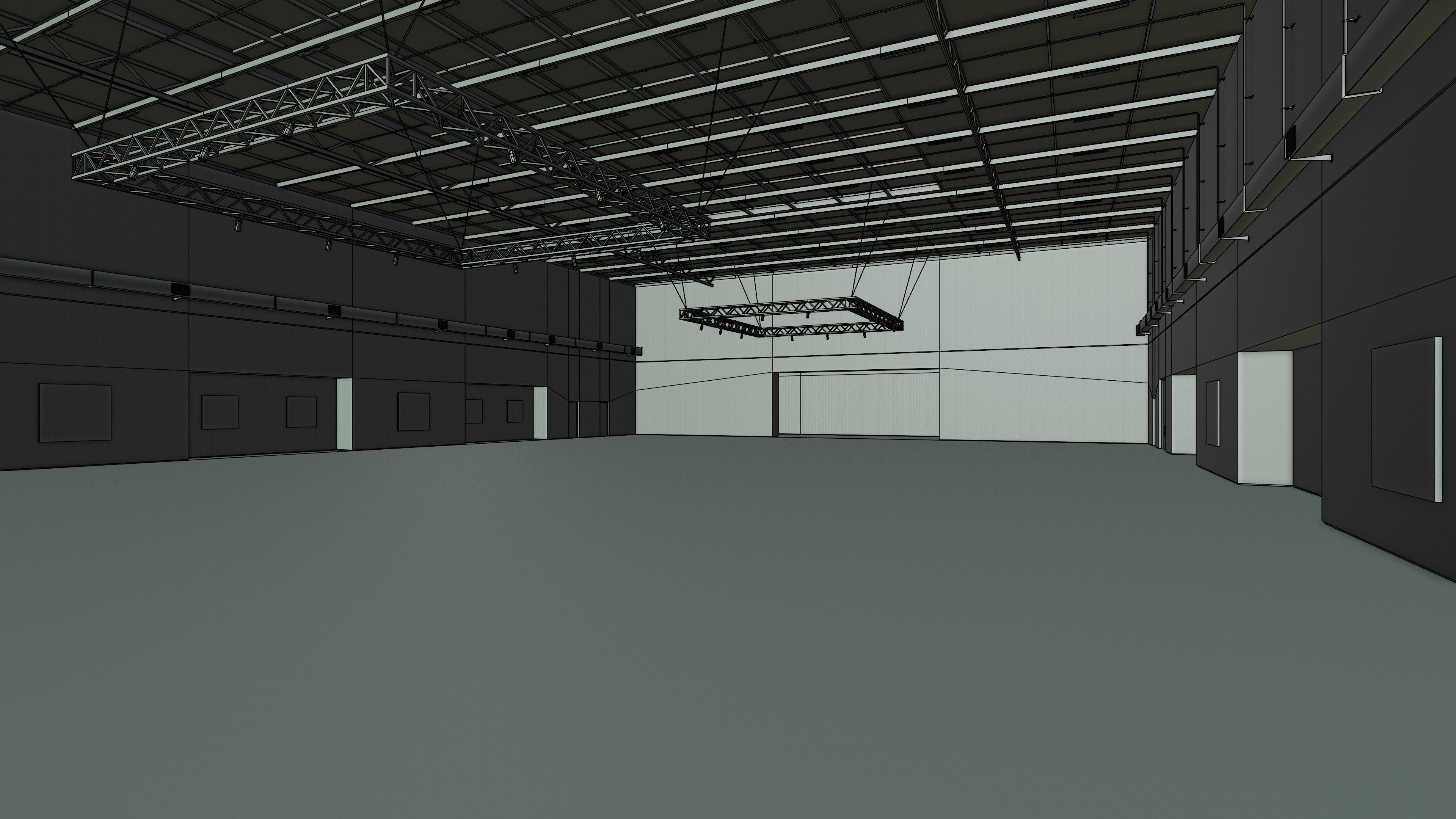 Art Museum Gallery Interior 45 Low-poly 3D model_16