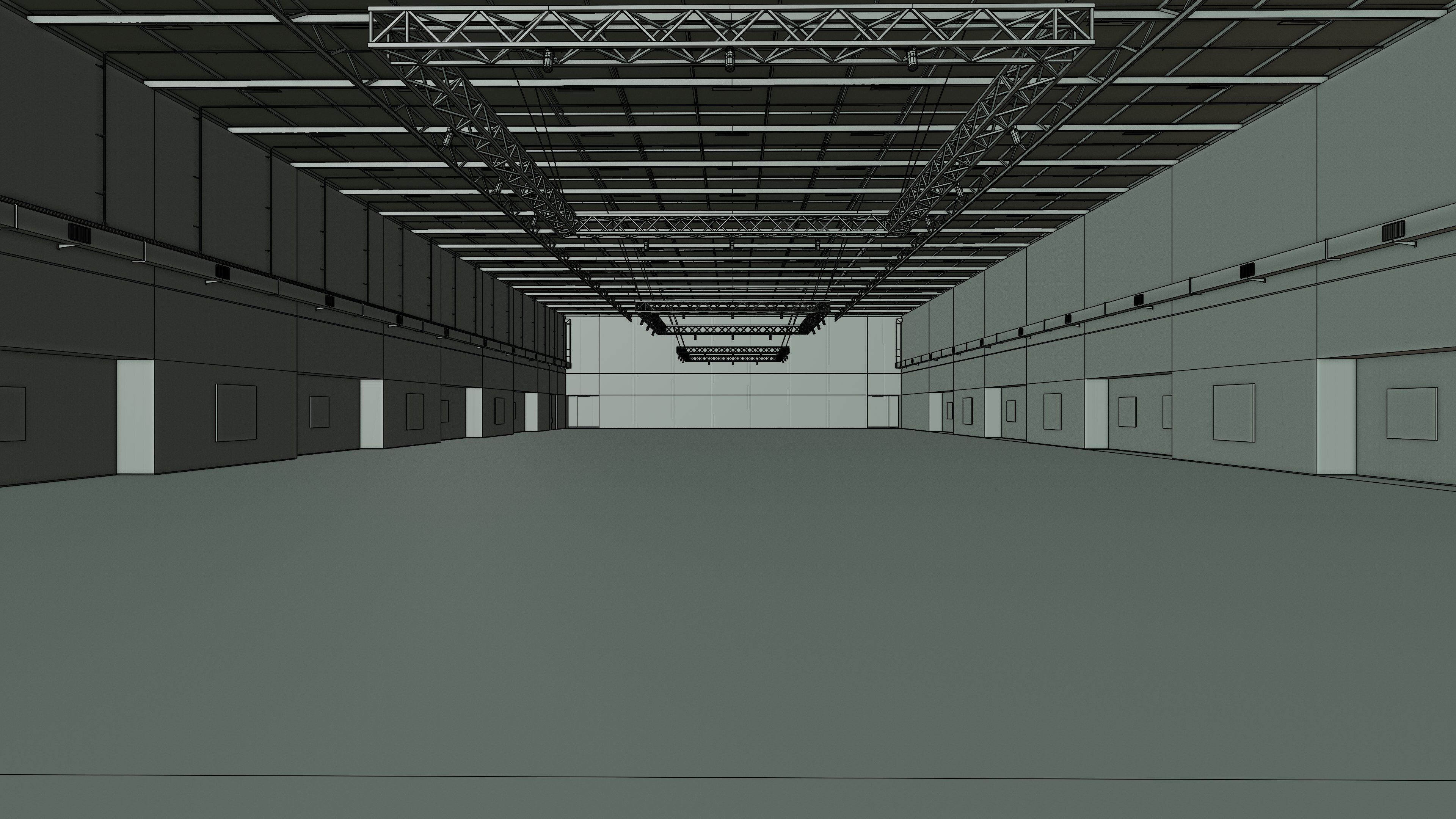 Art Museum Gallery Interior 45 Low-poly 3D model_10