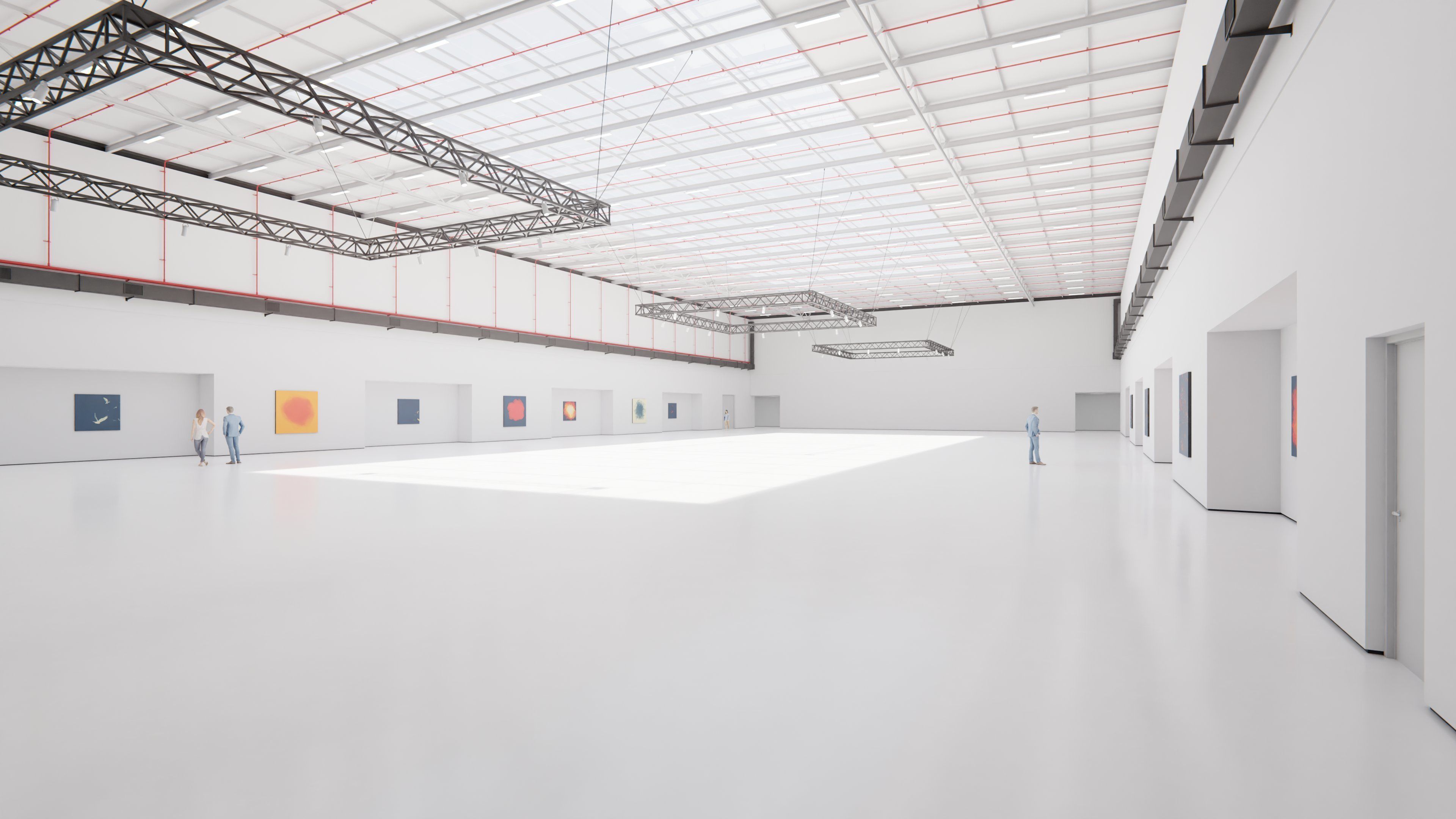 Art Museum Gallery Interior 45 Low-poly 3D model_1