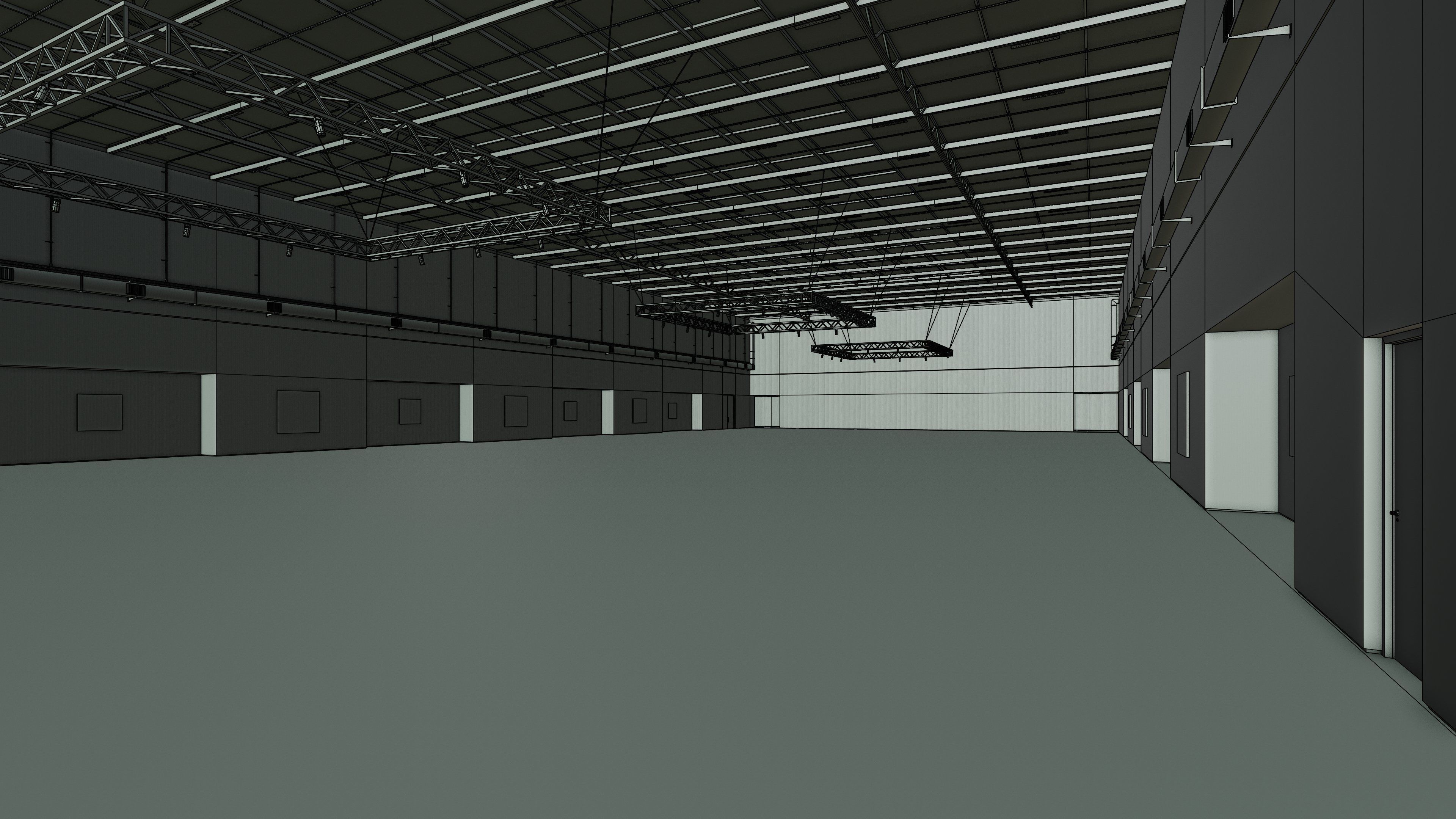 Art Museum Gallery Interior 45 Low-poly 3D model_11