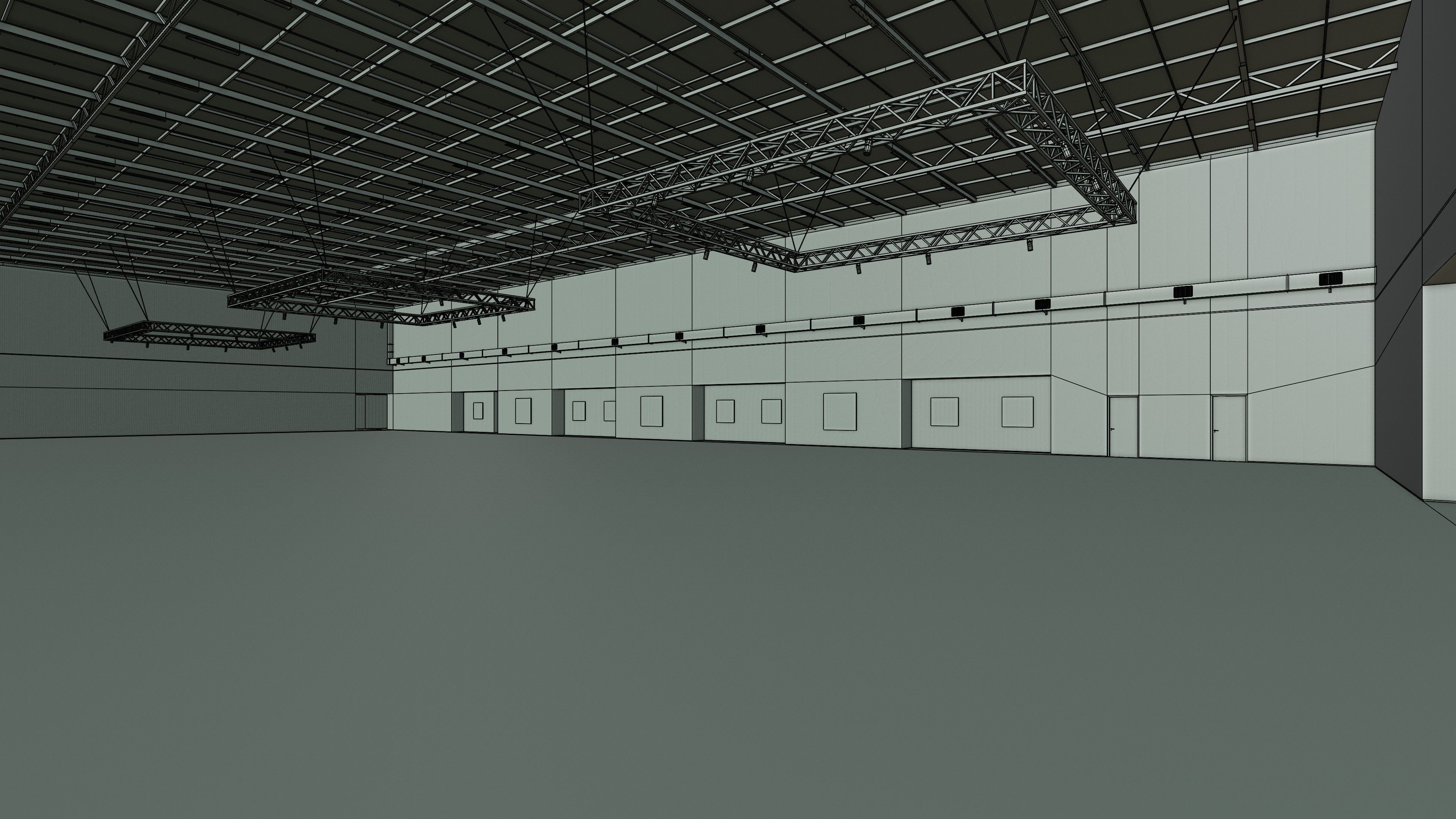 Art Museum Gallery Interior 45 Low-poly 3D model_19
