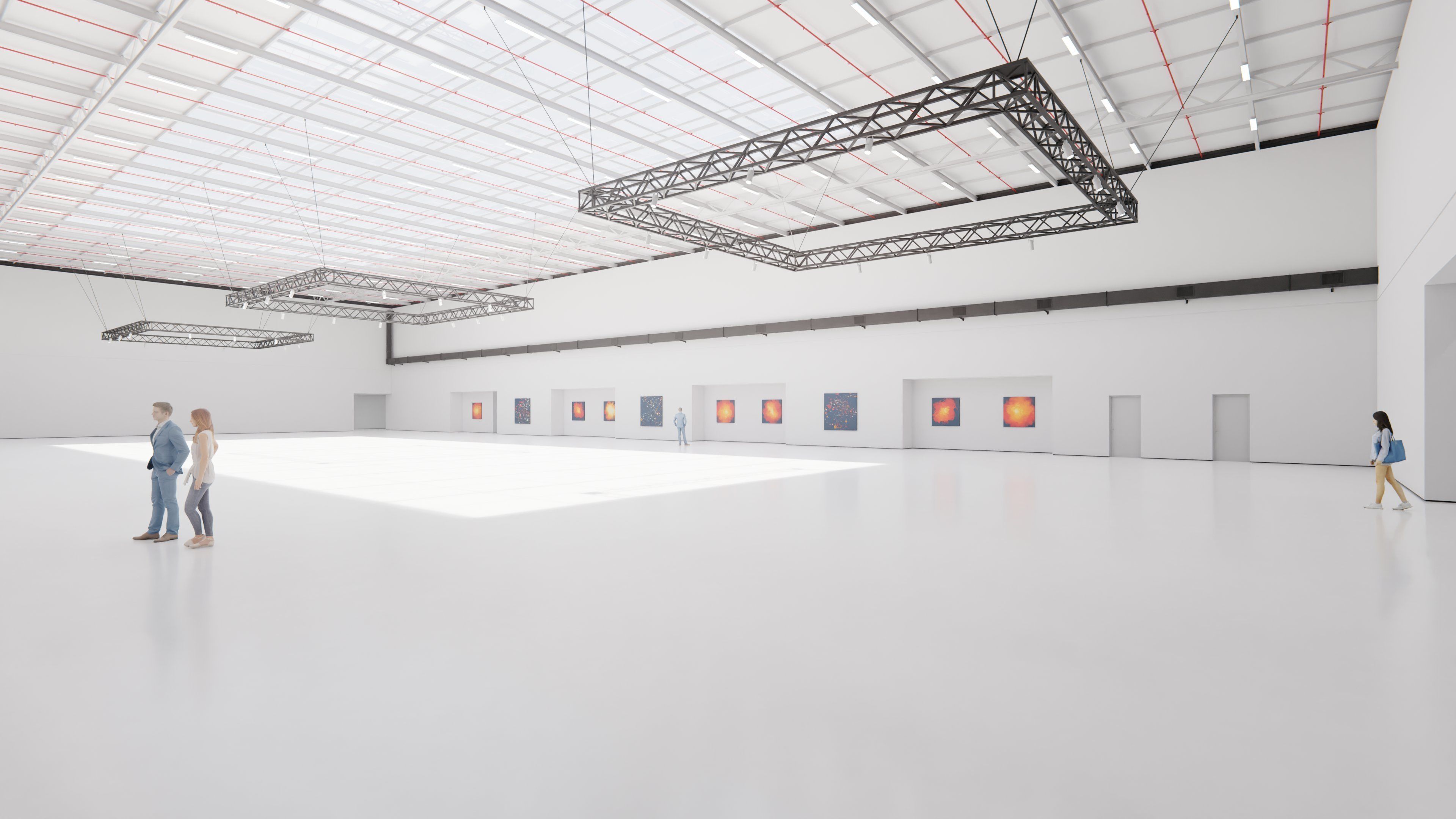 Art Museum Gallery Interior 45 Low-poly 3D model_9