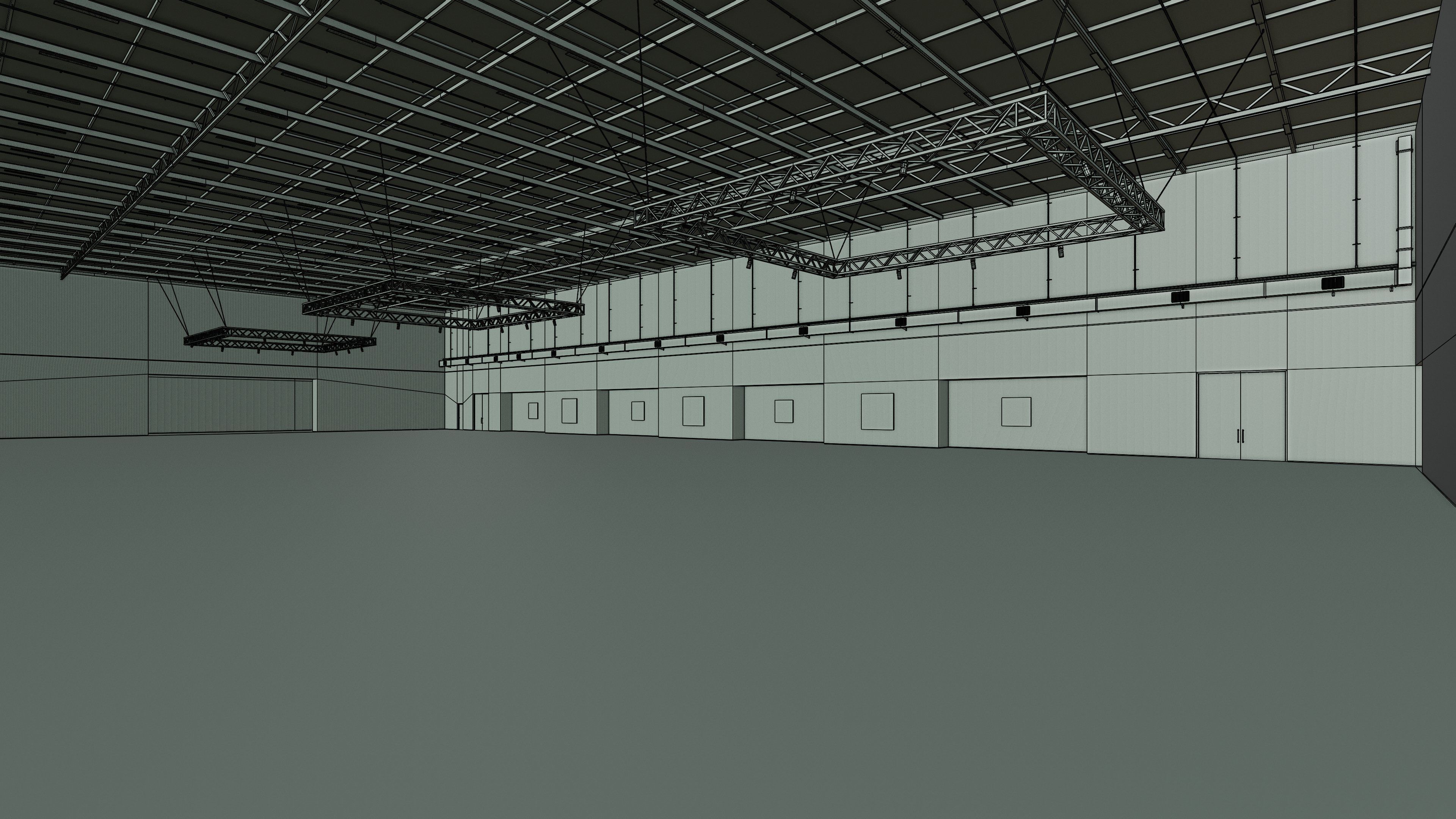 Art Museum Gallery Interior 45 Low-poly 3D model_13