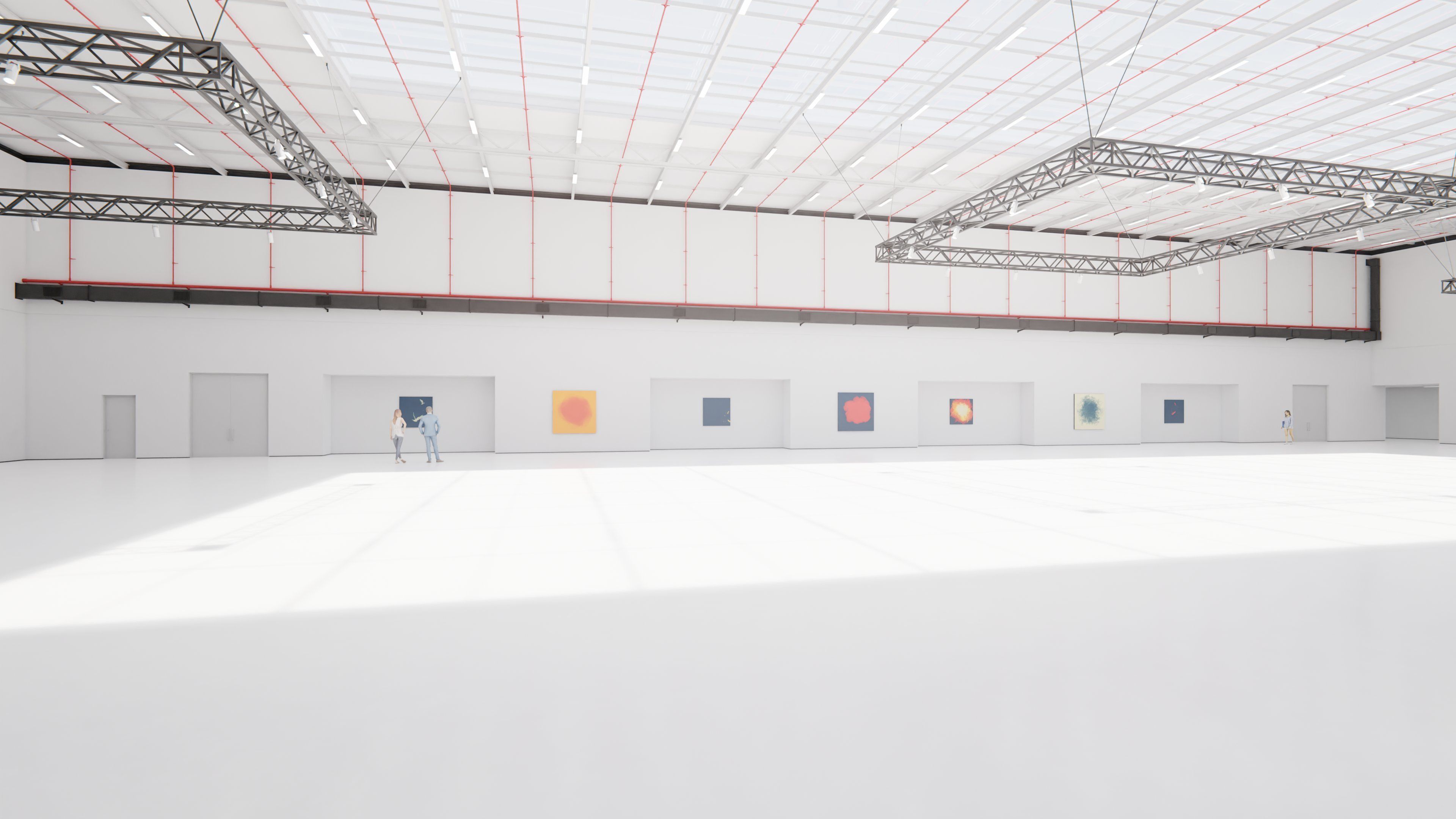 Art Museum Gallery Interior 45 Low-poly 3D model_2