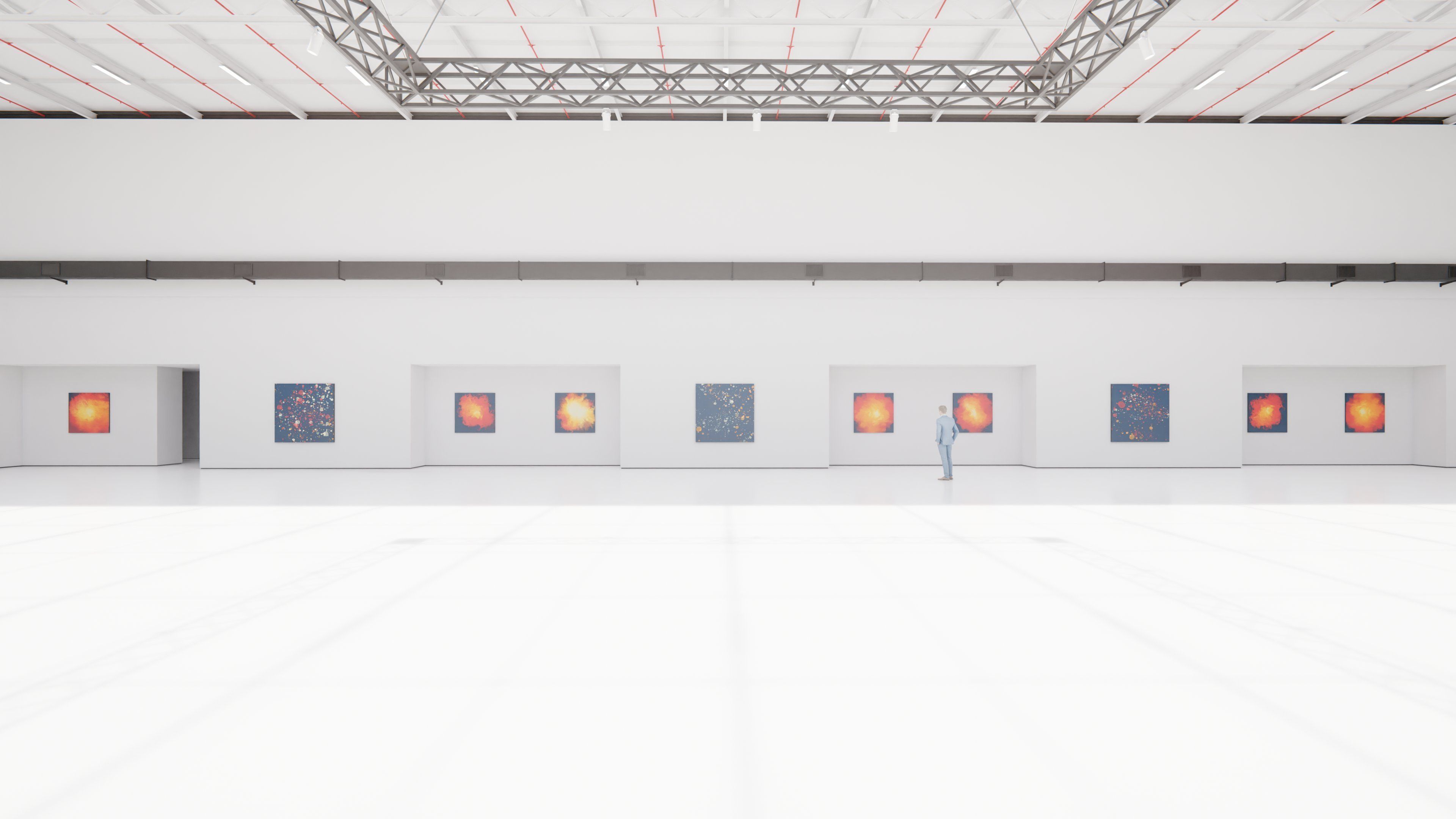 Art Museum Gallery Interior 45 Low-poly 3D model_7