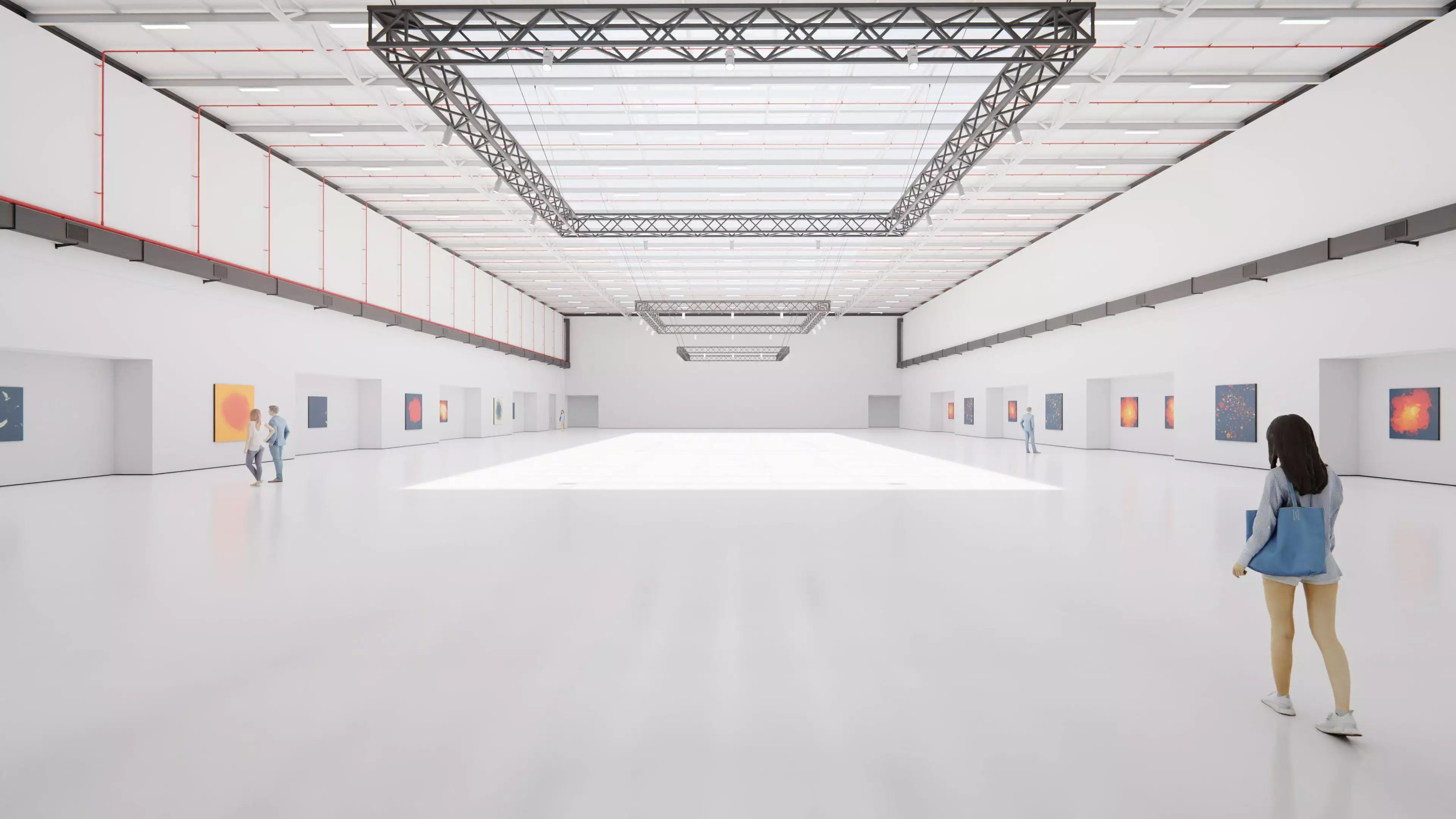 Art Museum Gallery Interior 45 Low-poly 3D model_0