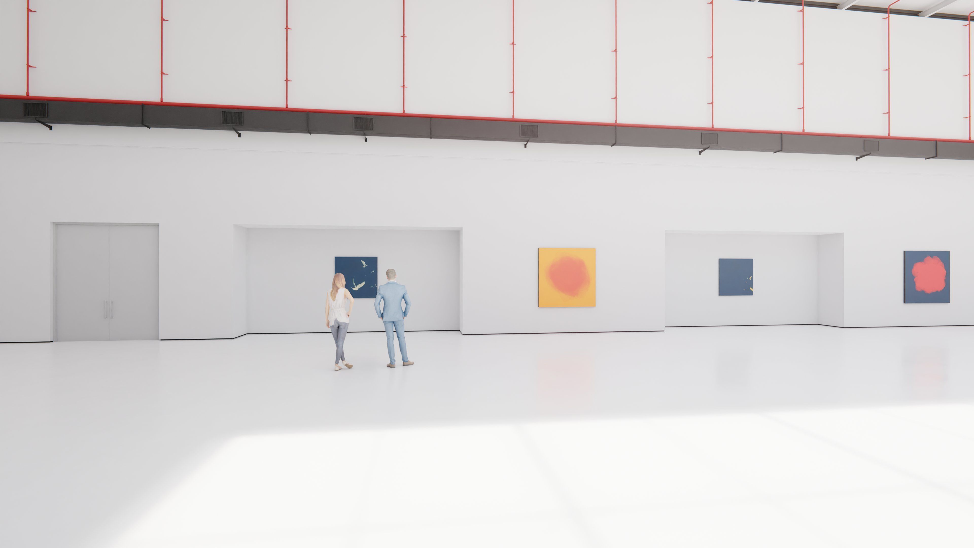Art Museum Gallery Interior 45 Low-poly 3D model_8