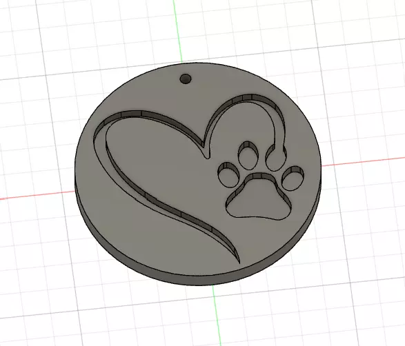 Dog pendant 3D print model_0