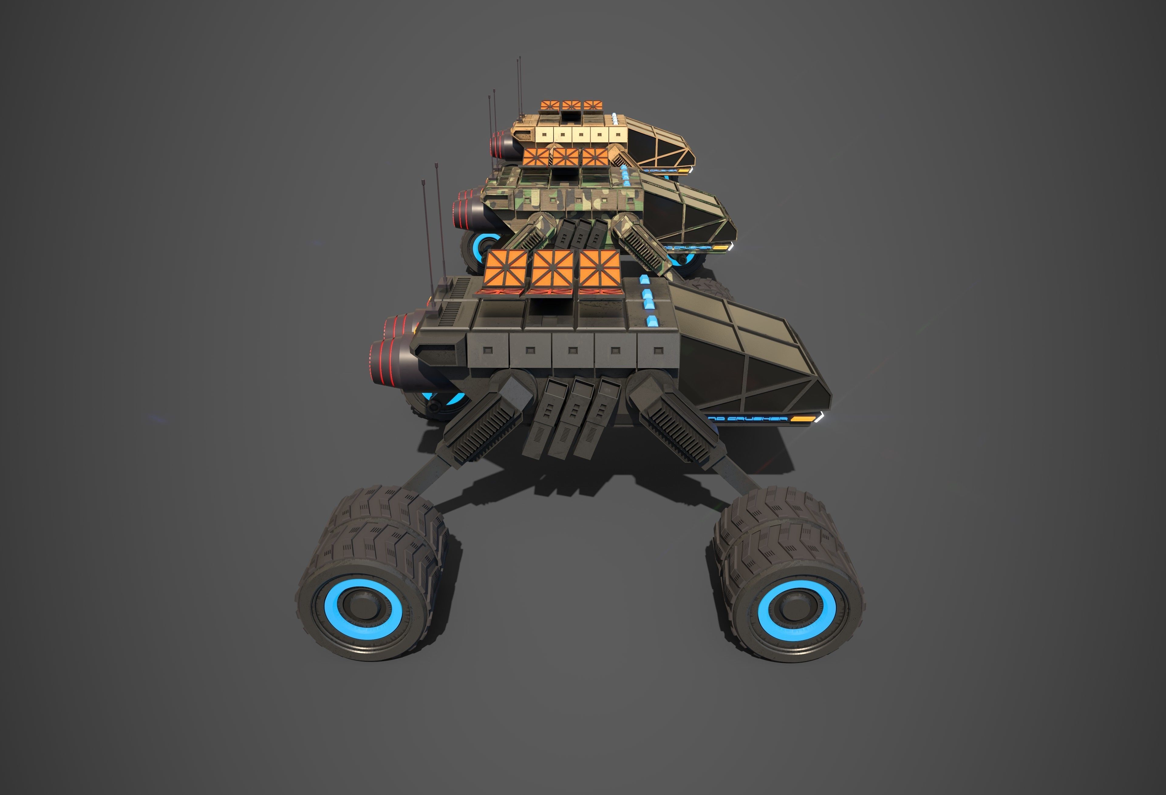 Rover Two Low-poly 3D model_8