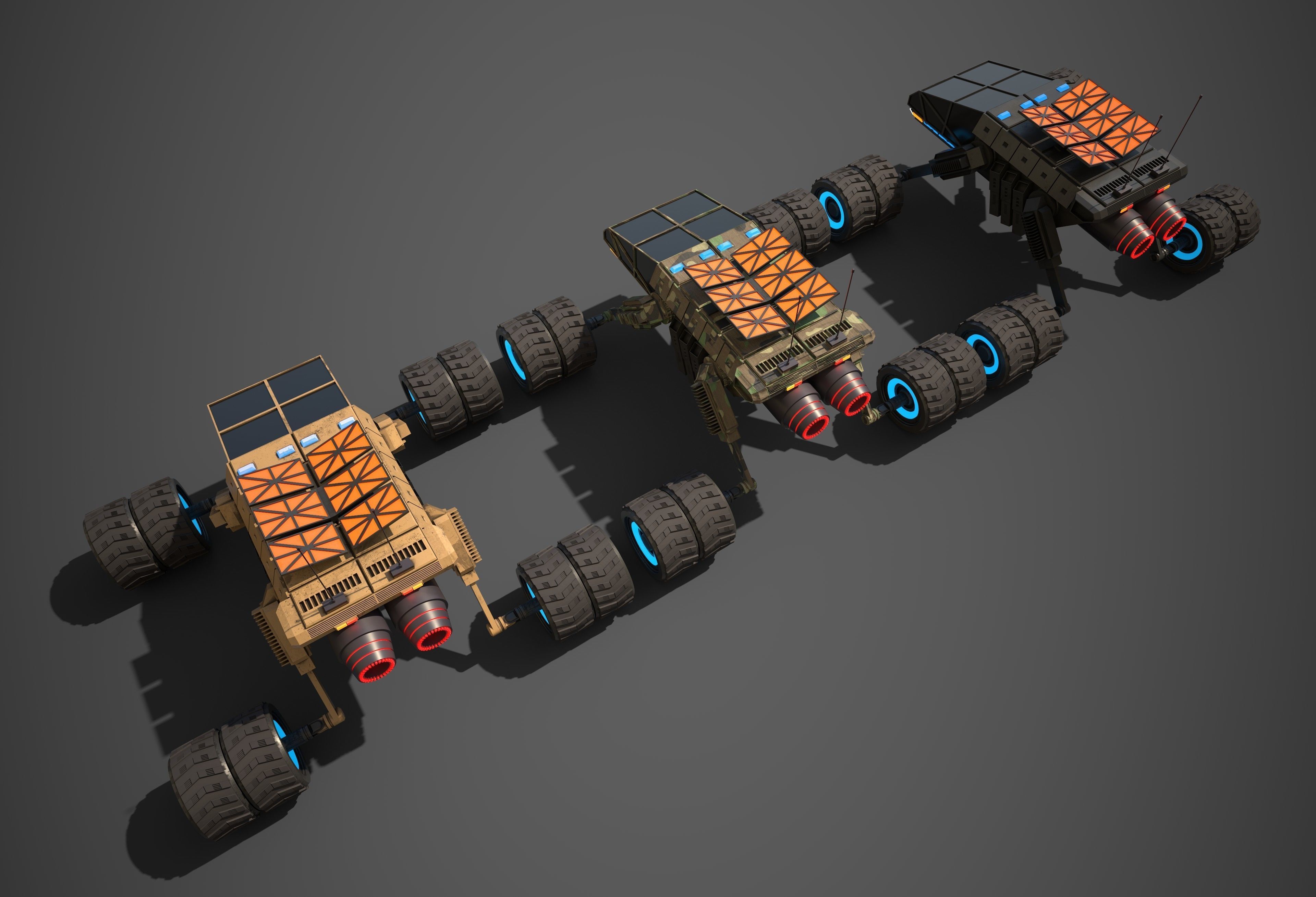 Rover Two Low-poly 3D model_10