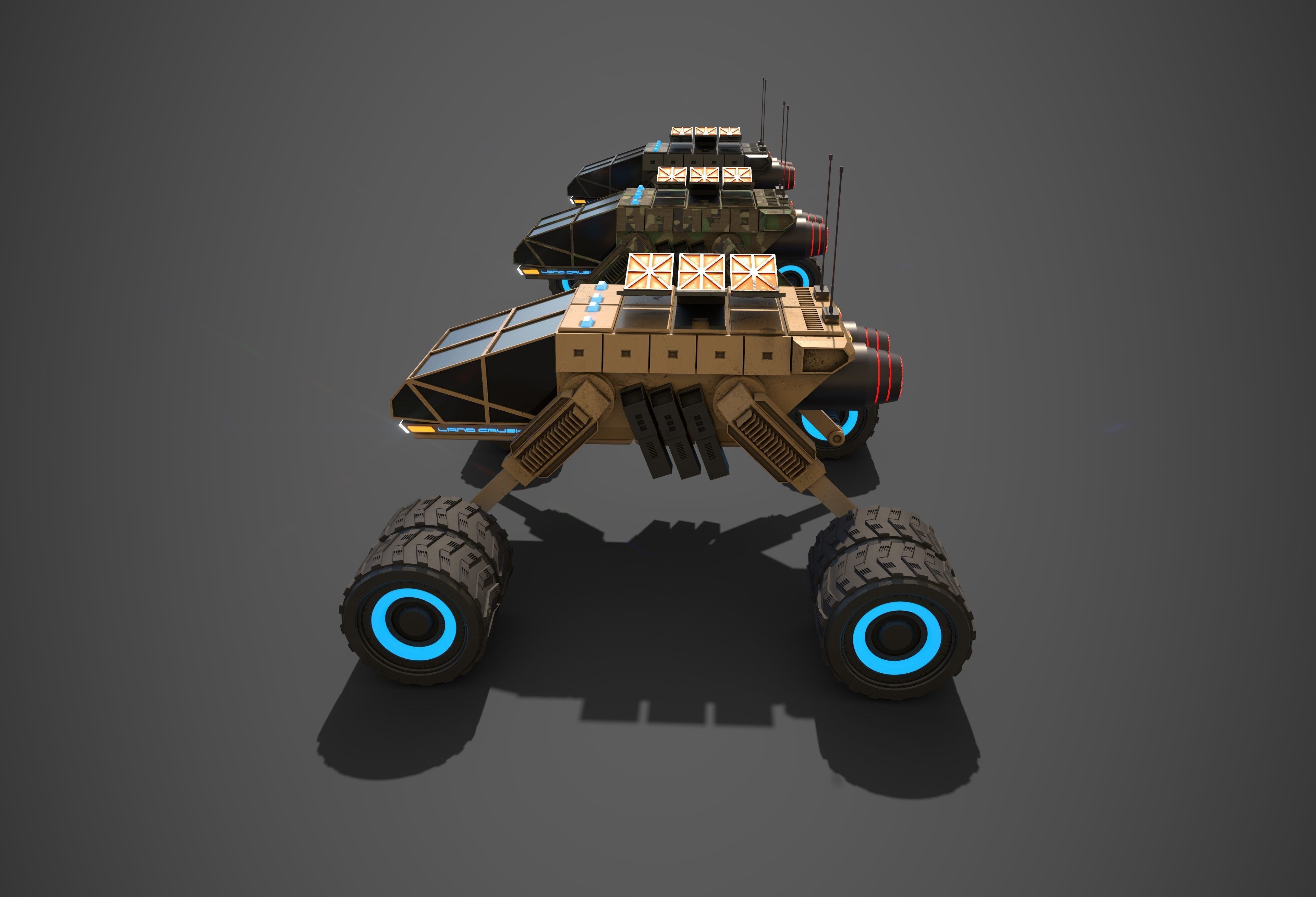 Rover Two Low-poly 3D model_9
