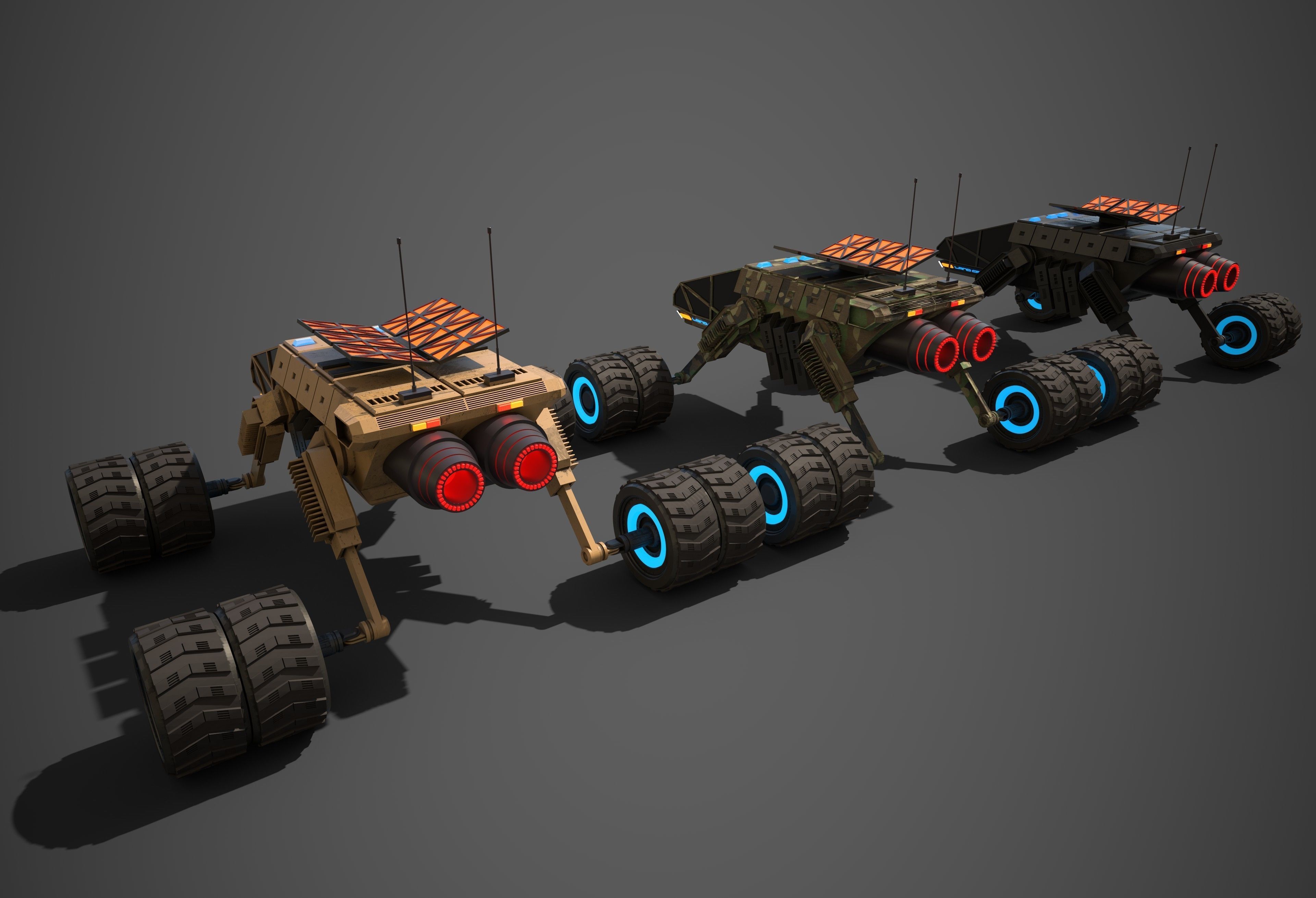 Rover Two Low-poly 3D model_3
