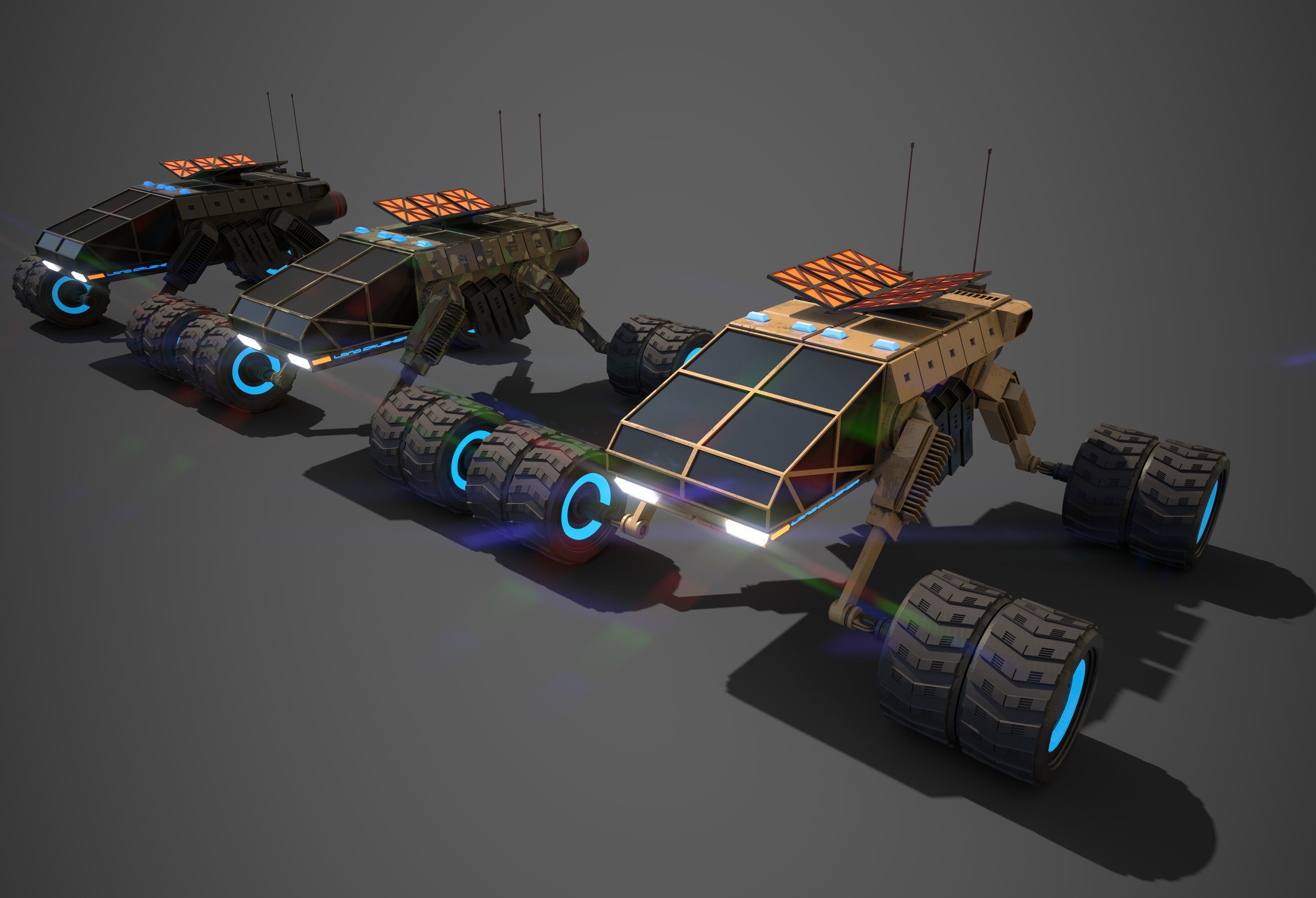 Rover Two Low-poly 3D model_2