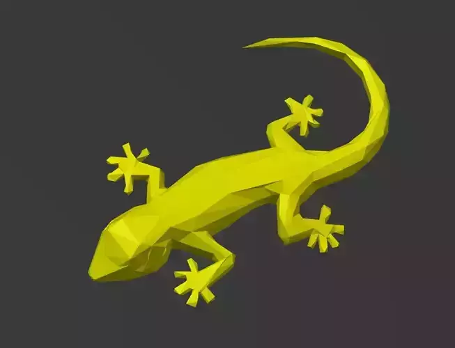 Geco Low Poly 3D print model