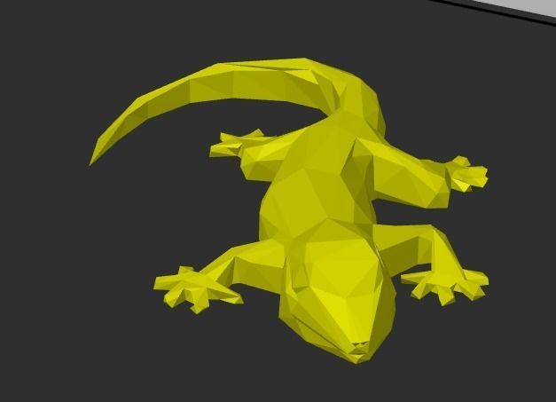 Geco Low Poly 3D print model_1
