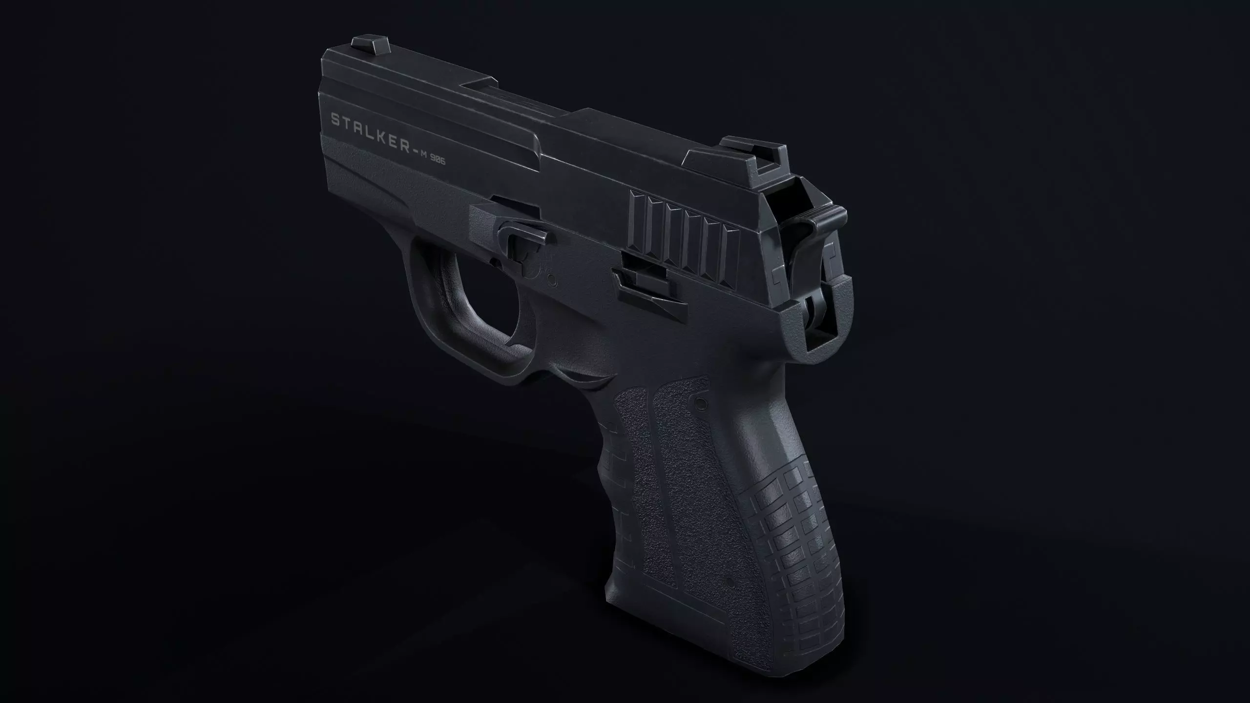 The STALKER-M906 signal pistol Low-poly 3D model