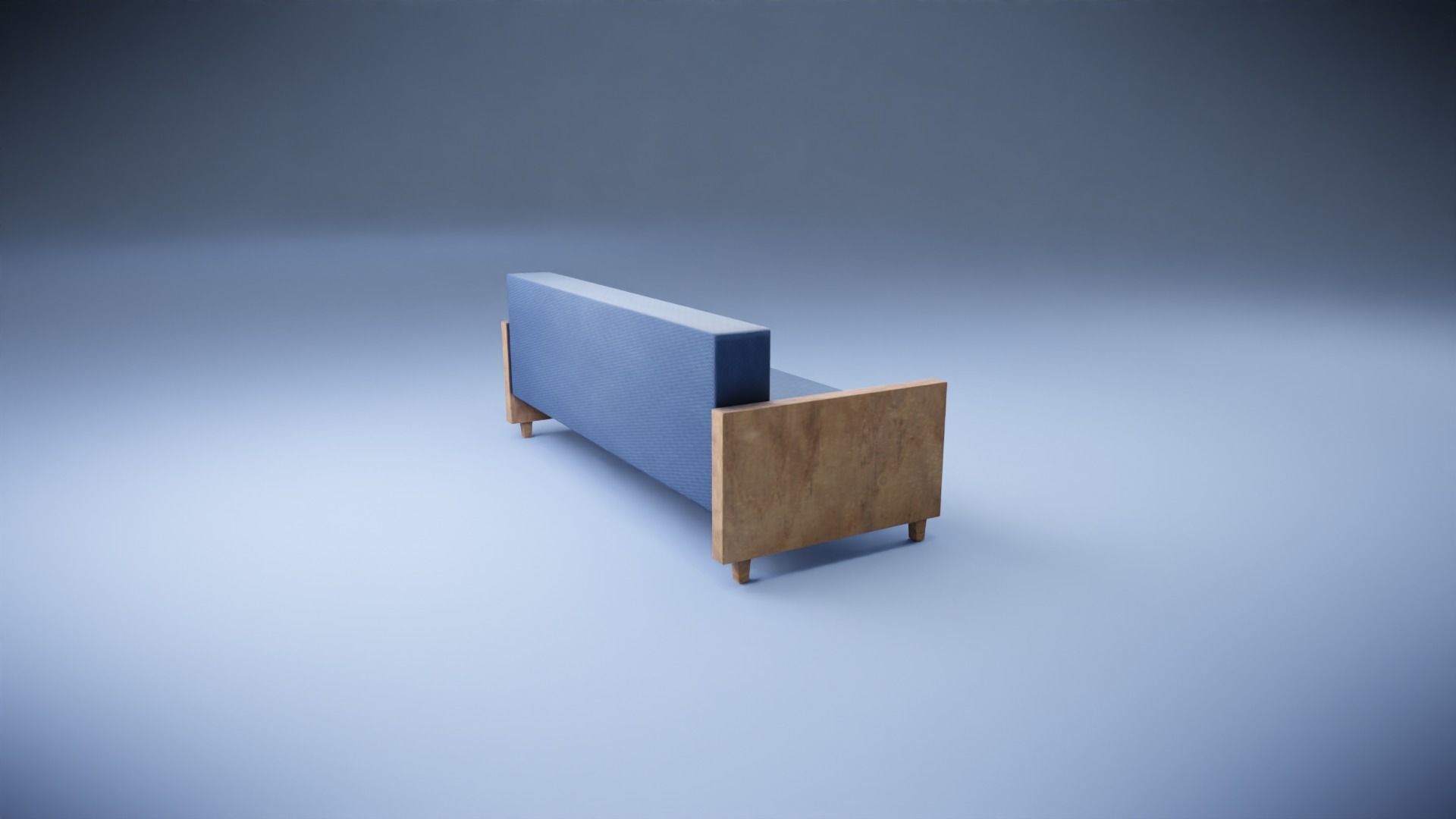 Sofa Old Low-poly 3D model_2