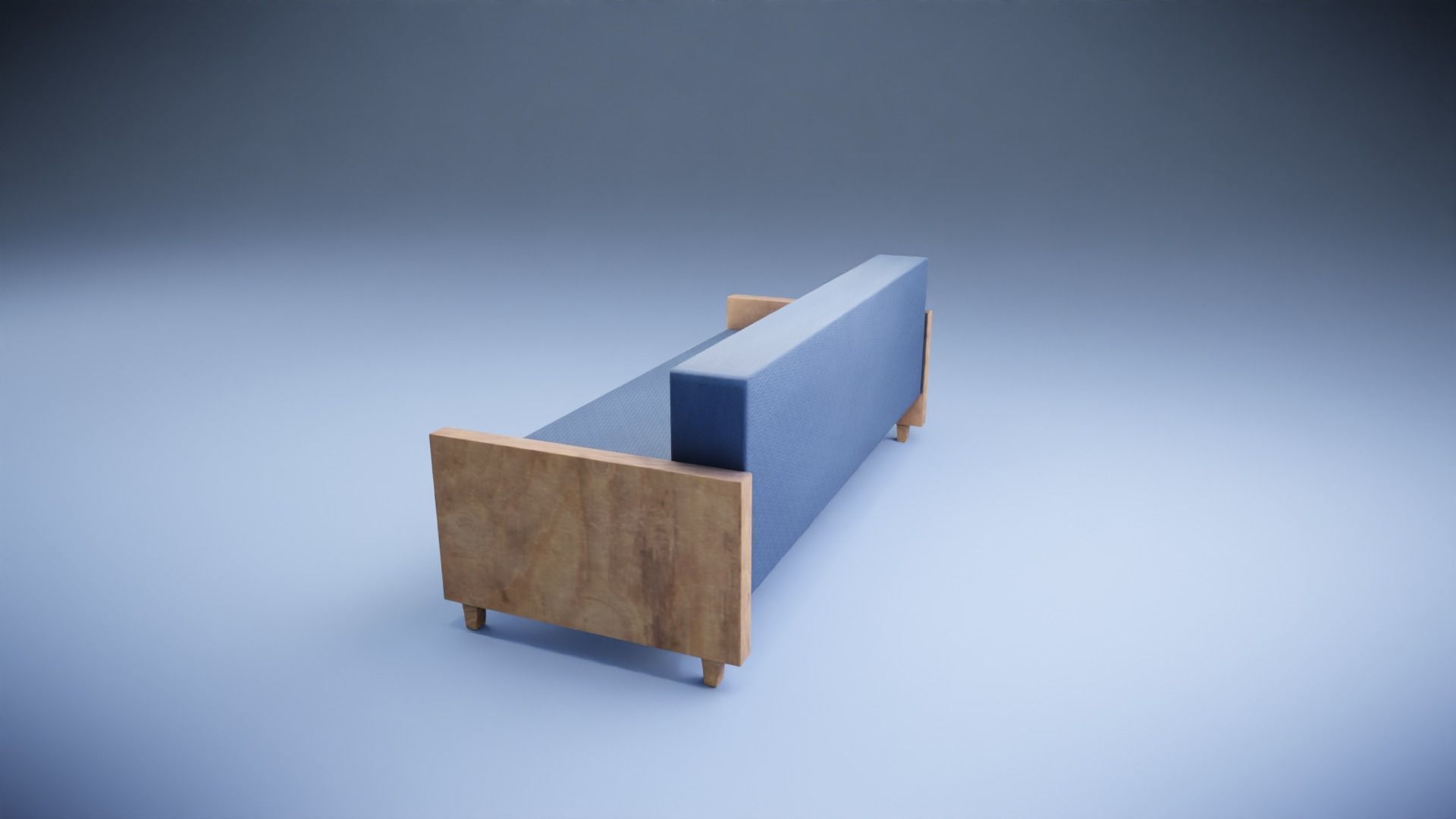 Sofa Old Low-poly 3D model_6