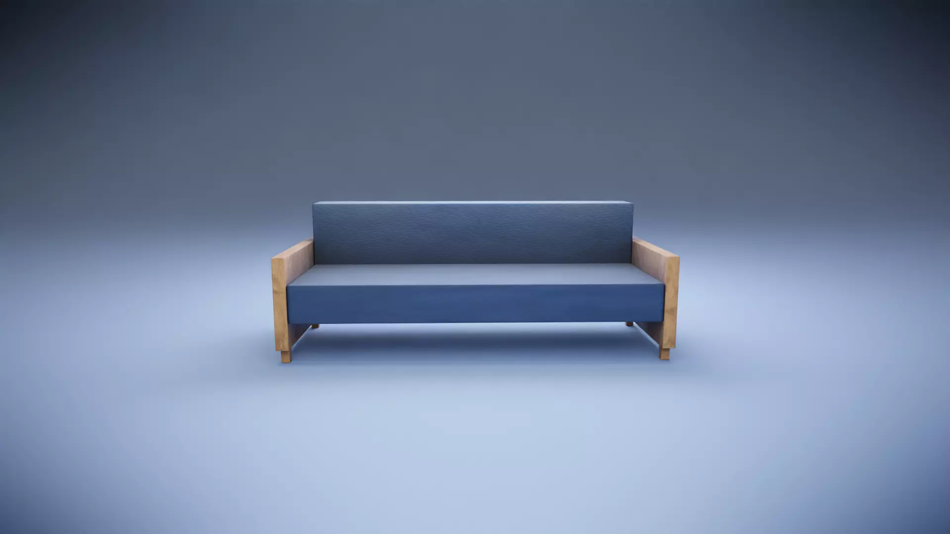 Sofa Old Low-poly 3D model_0
