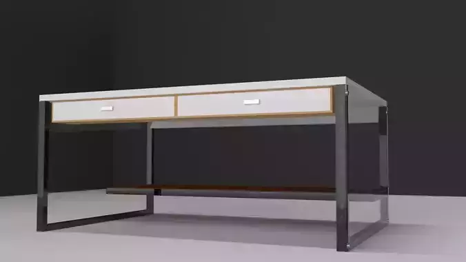  3D Modern Desk Table Game Asset And Design Ready
