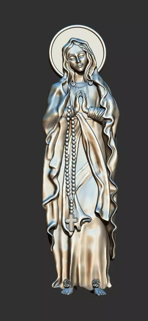 medalla virgen  3D model_0