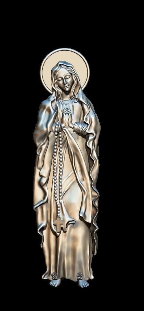 medalla virgen  3D model_1