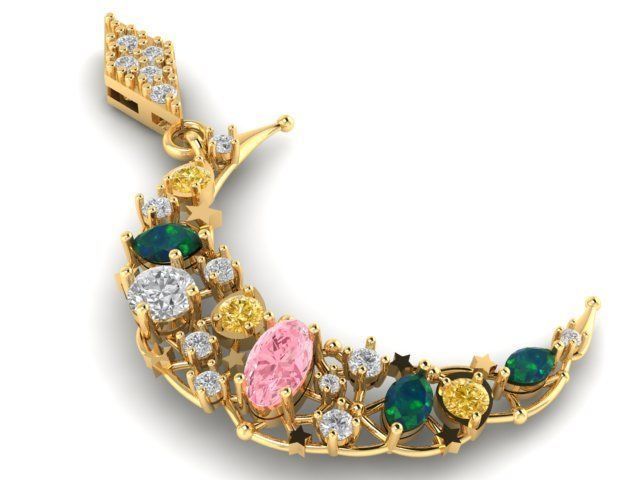 Half moon  3D print model_1