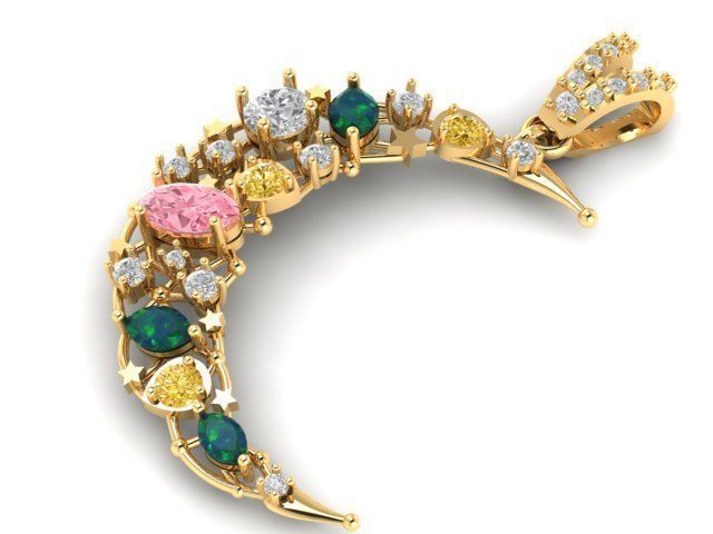 Half moon  3D print model_5