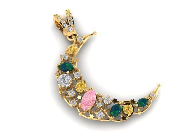 Half moon  3D print model_4