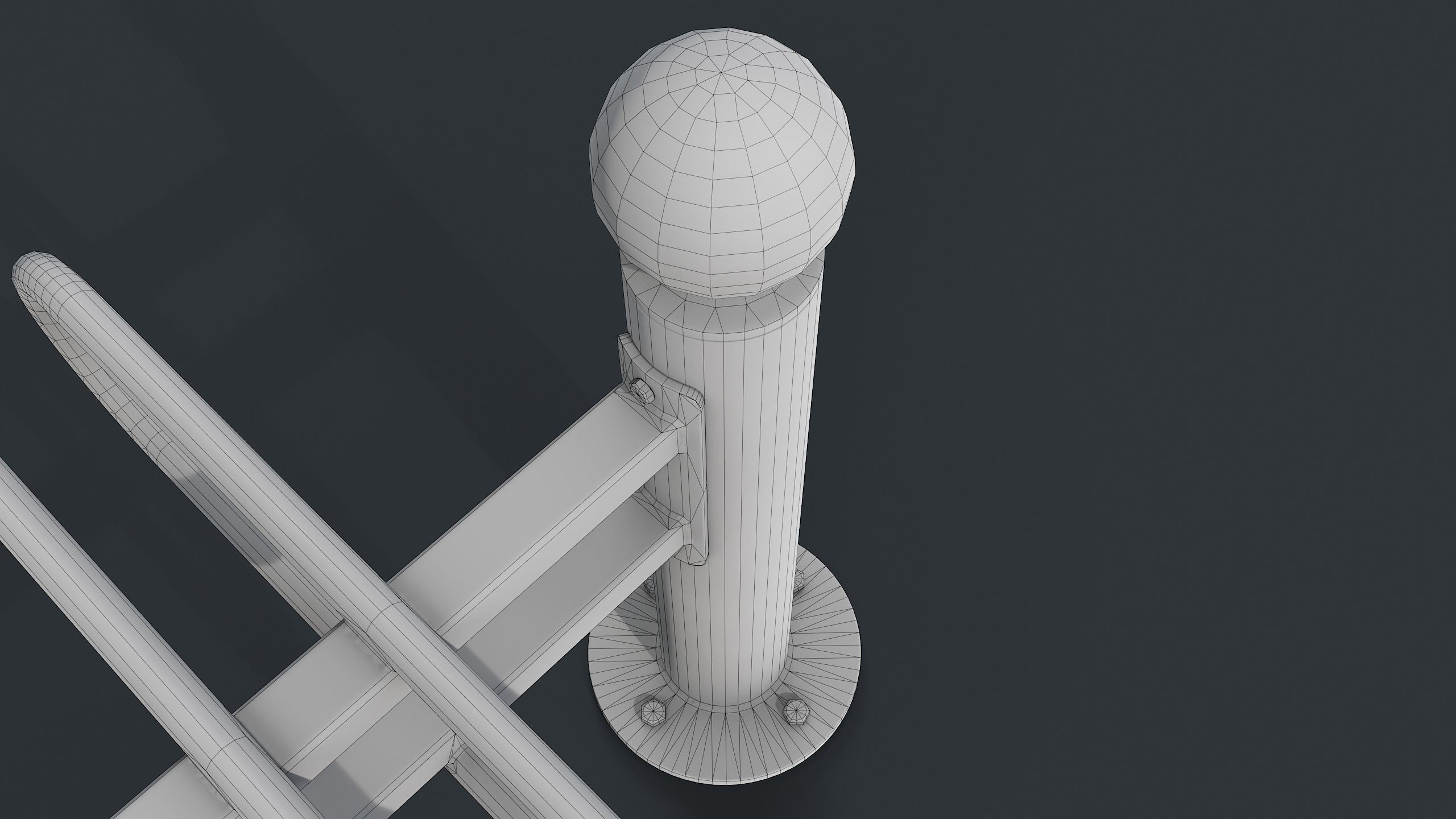 Bike Rack 10 PBR Game Ready Low-poly 3D model_22