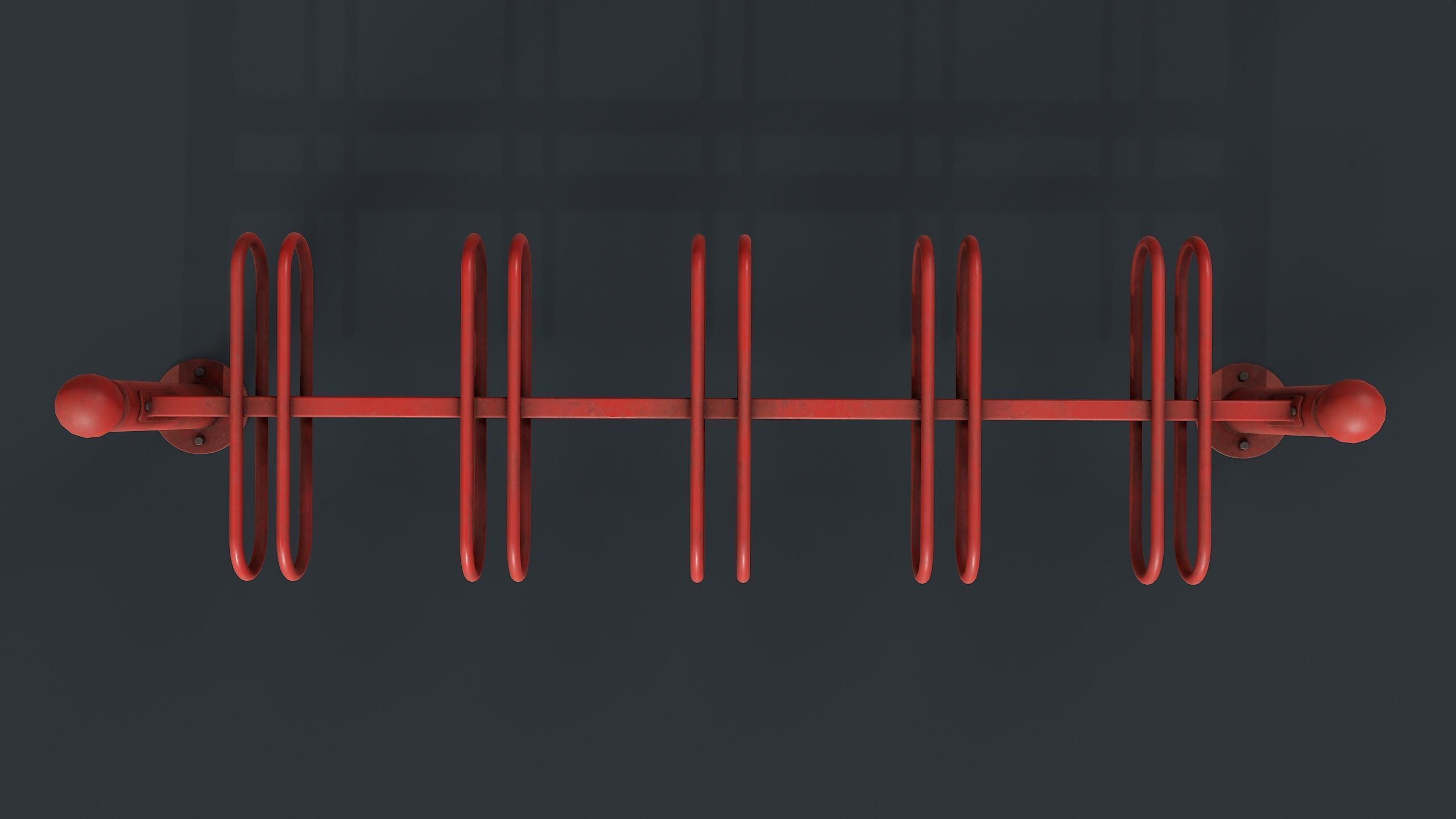 Bike Rack 10 PBR Game Ready Low-poly 3D model_5