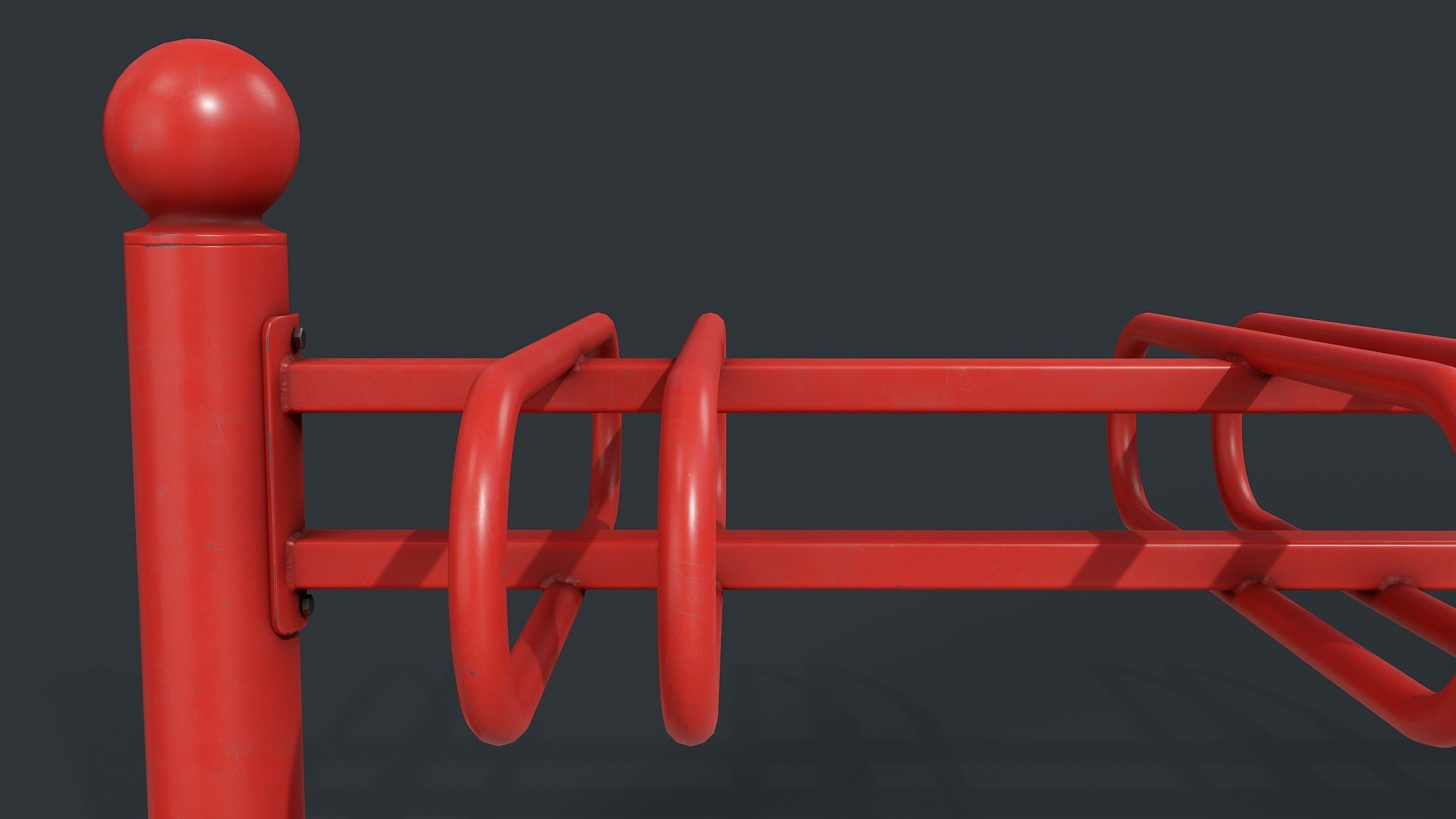 Bike Rack 10 PBR Game Ready Low-poly 3D model_17