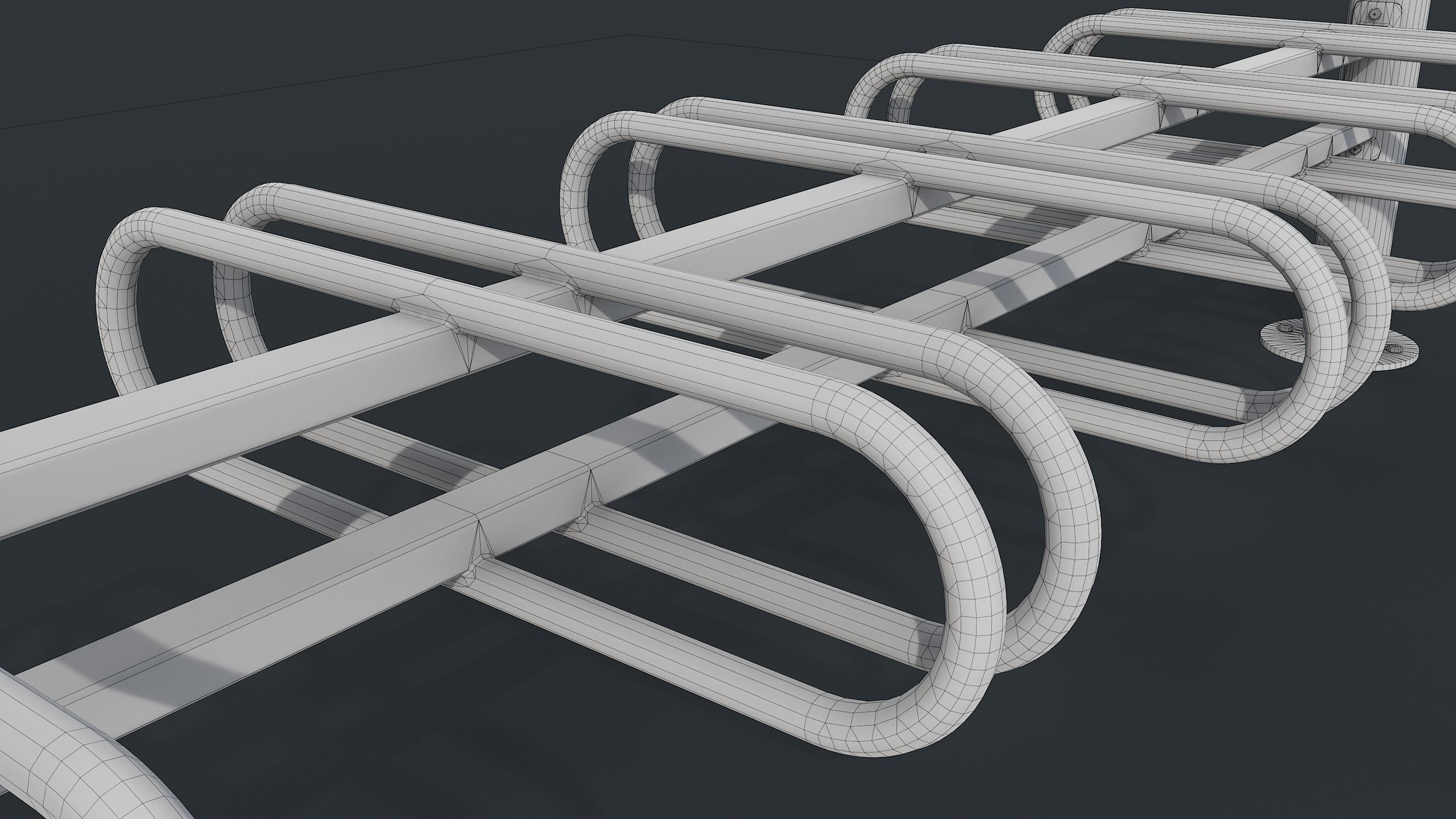 Bike Rack 10 PBR Game Ready Low-poly 3D model_21